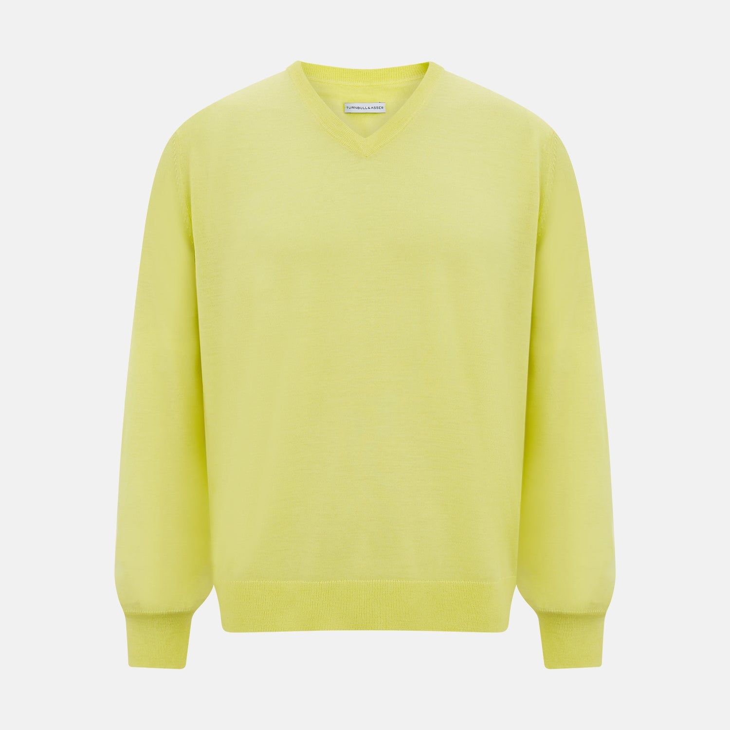 Bright Yellow Merino V-neck Jumper