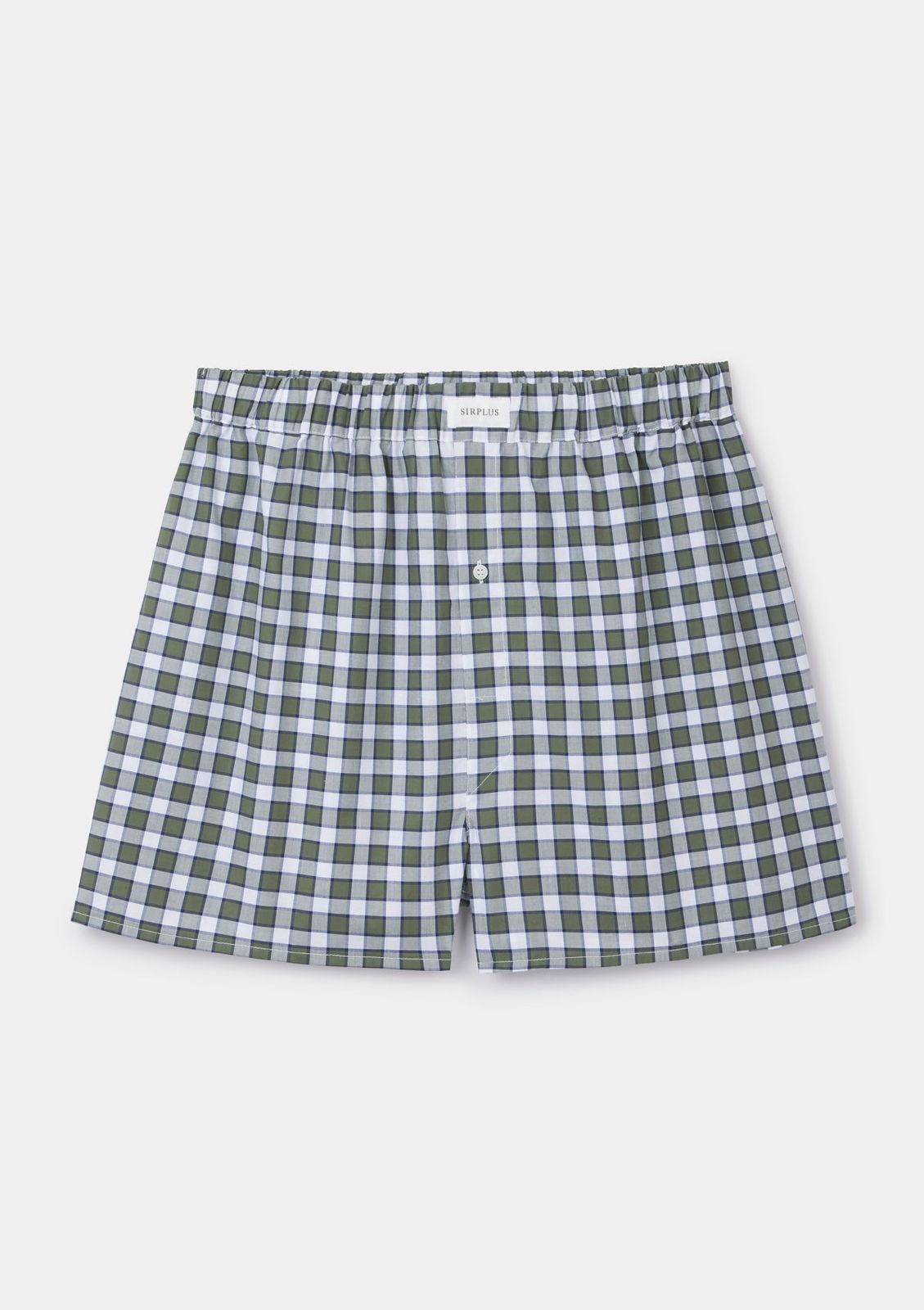 Green Picnic Check Cotton Boxer Shorts
