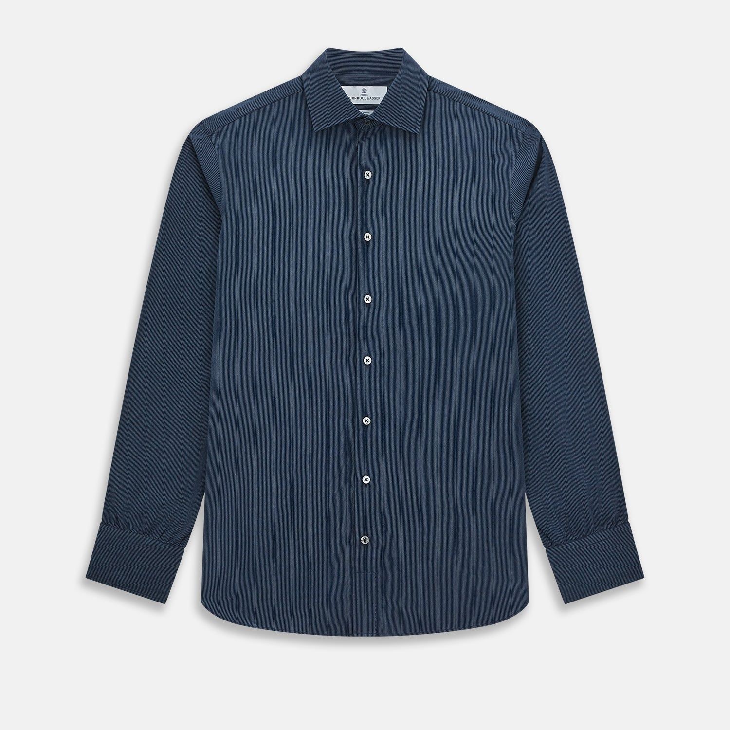 Tailored Fit Navy Pinstripe Belgravia Shirt
