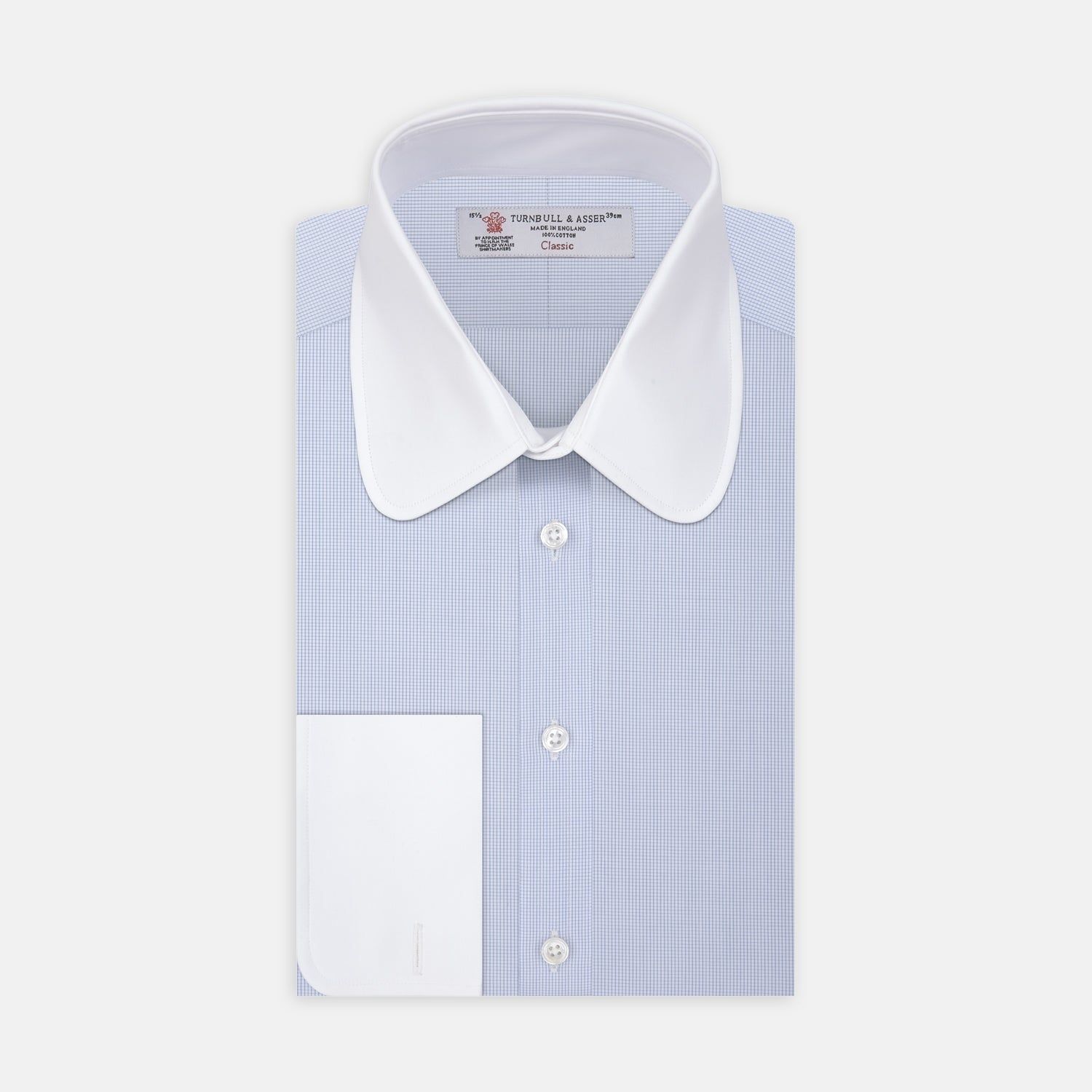 The Great Gatsby Cotton Shirt With White Collar And Double Cuffs