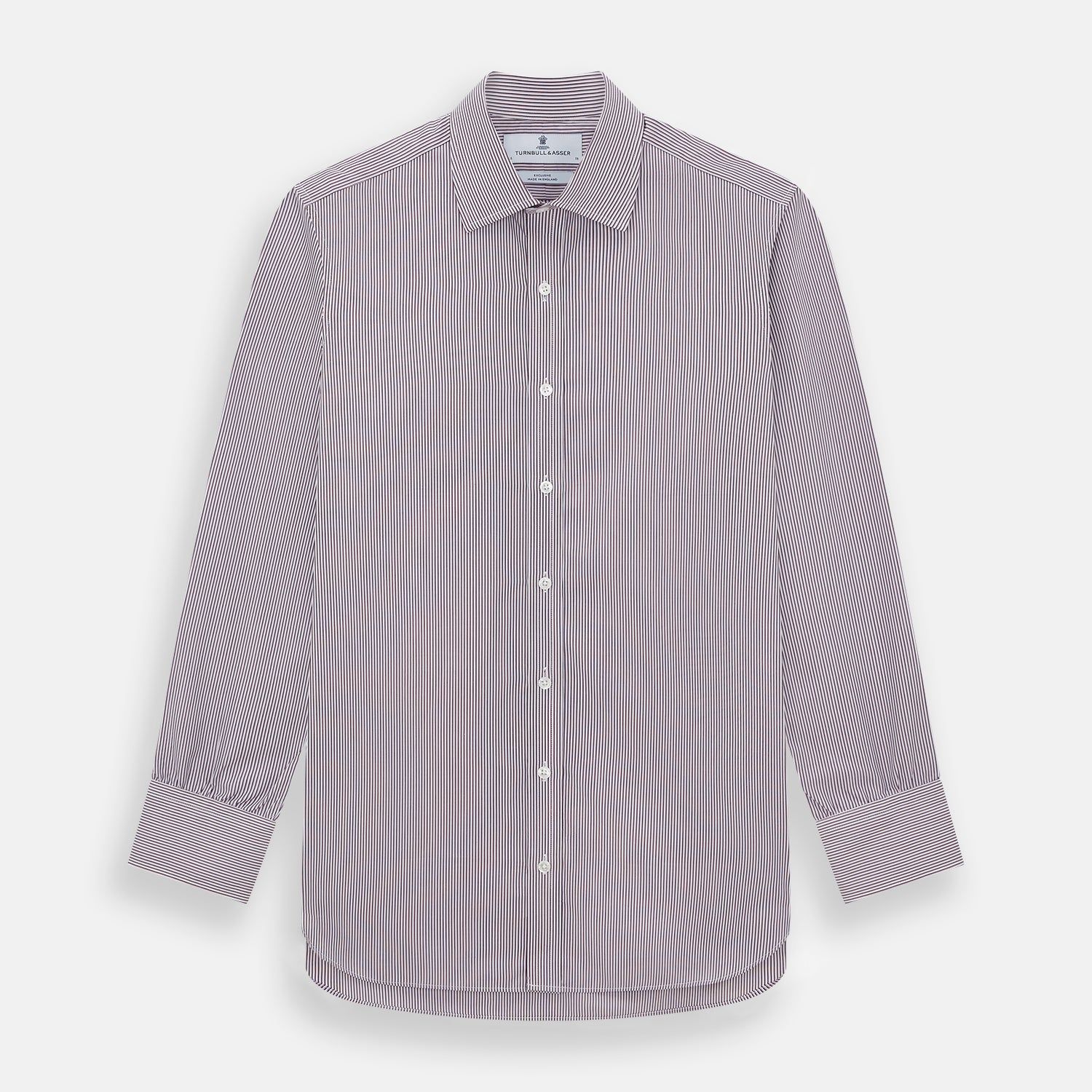 Burgundy Shadow Stripe Mayfair Shirt