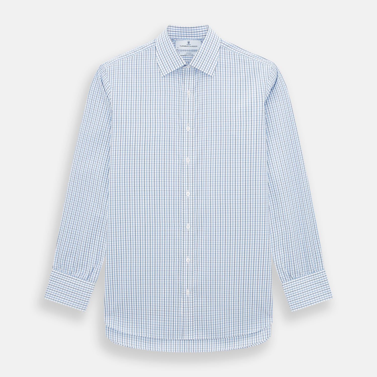 Blue And Navy Tattersall Check Mayfair Shirt