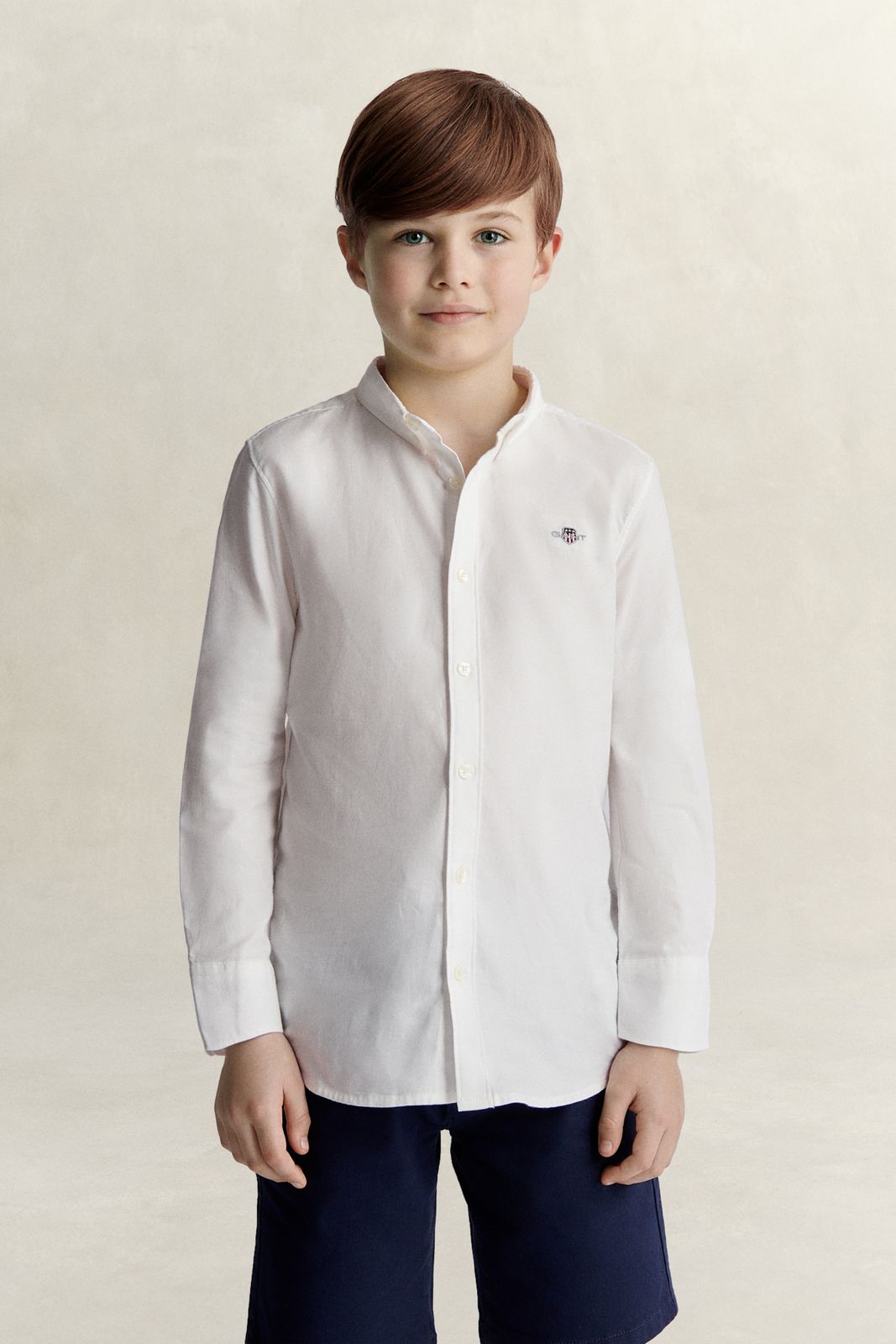 Teen Boys Shield Oxford Shirt - DARK MOSS GREEN