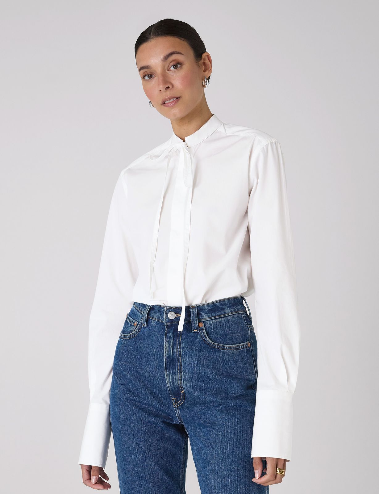 The Boyfriend Bow Tie: Fine Poplin, White