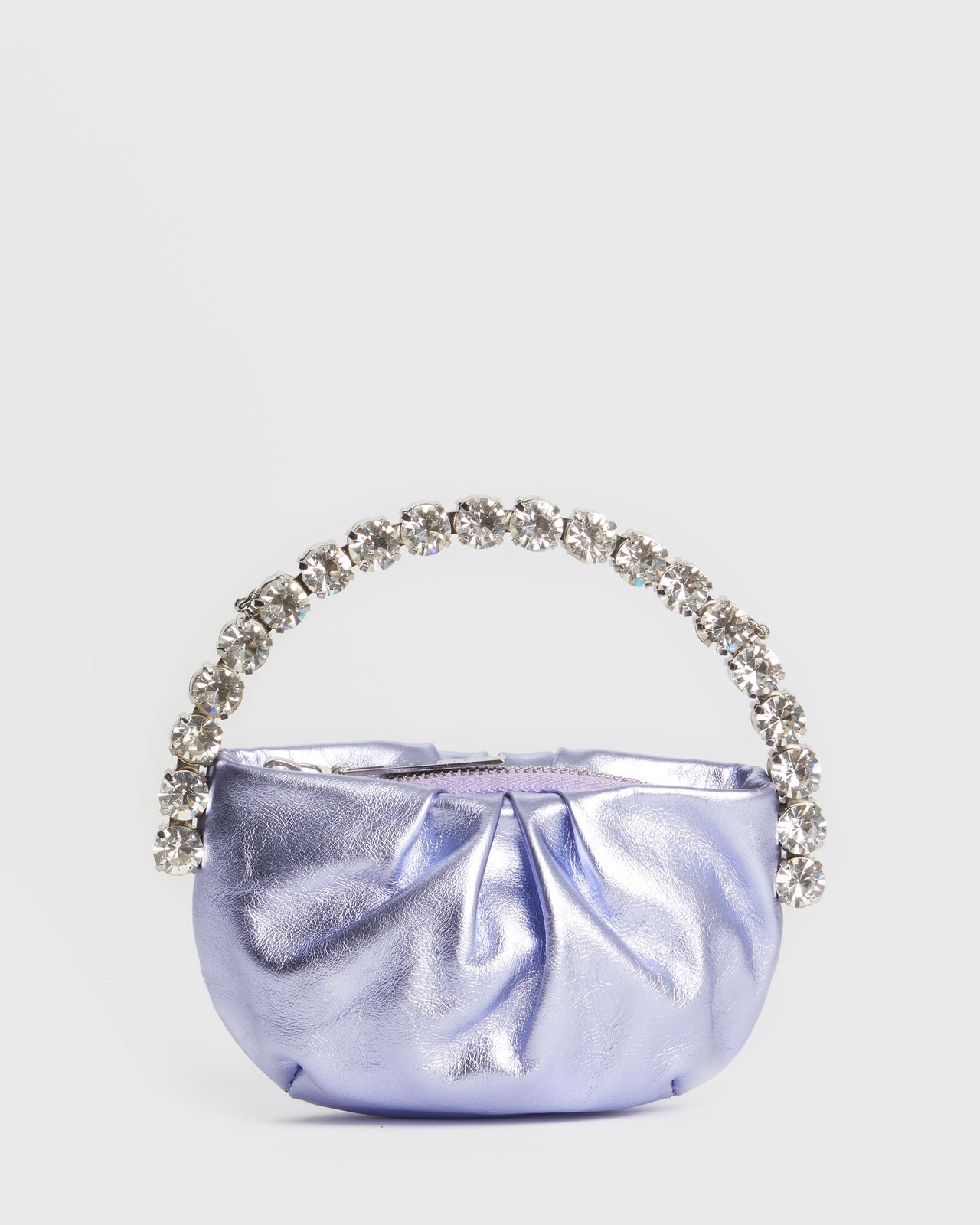 Lilac Metallic Micro Eternity Clutch