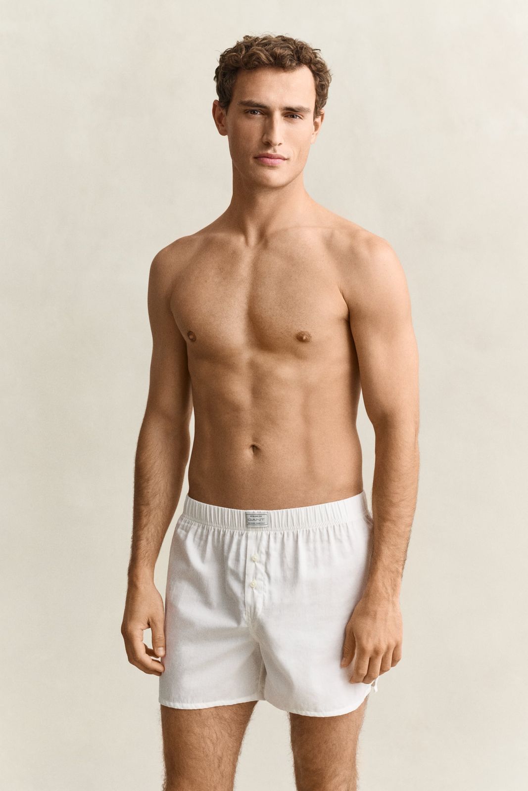 2-Pack Cotton Boxer Shorts - EGGSHELL