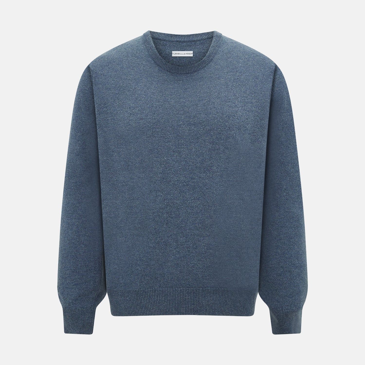 Pacific Blue Cashmere Round Neck Jumper