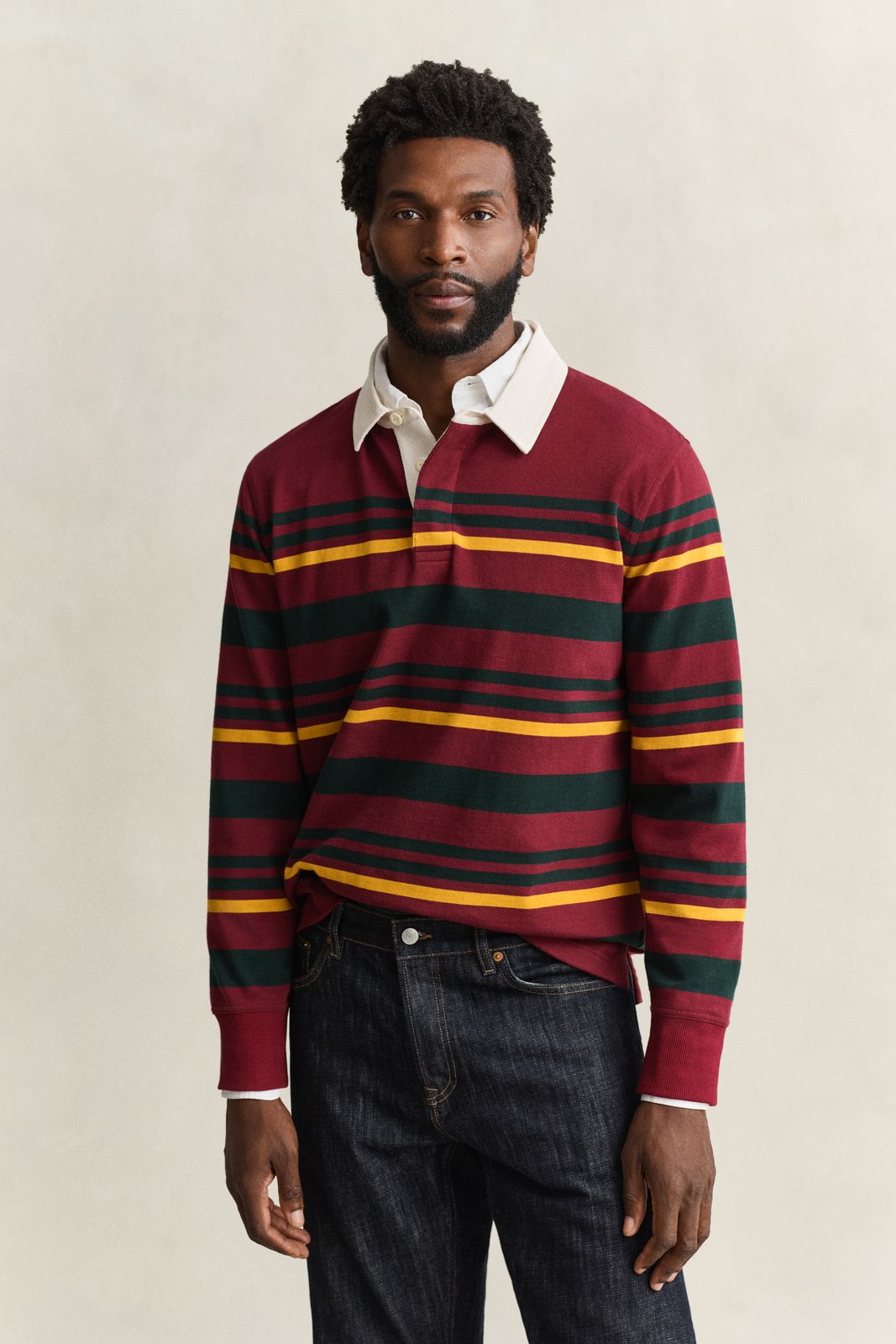 Striped Rugger - PLUMPED RED