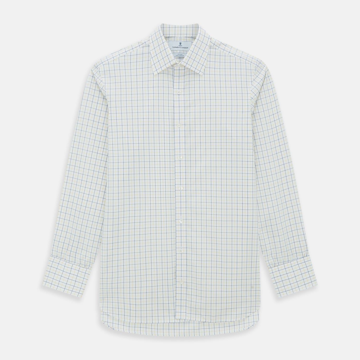 Yellow Overlay Grid Check Mayfair Shirt