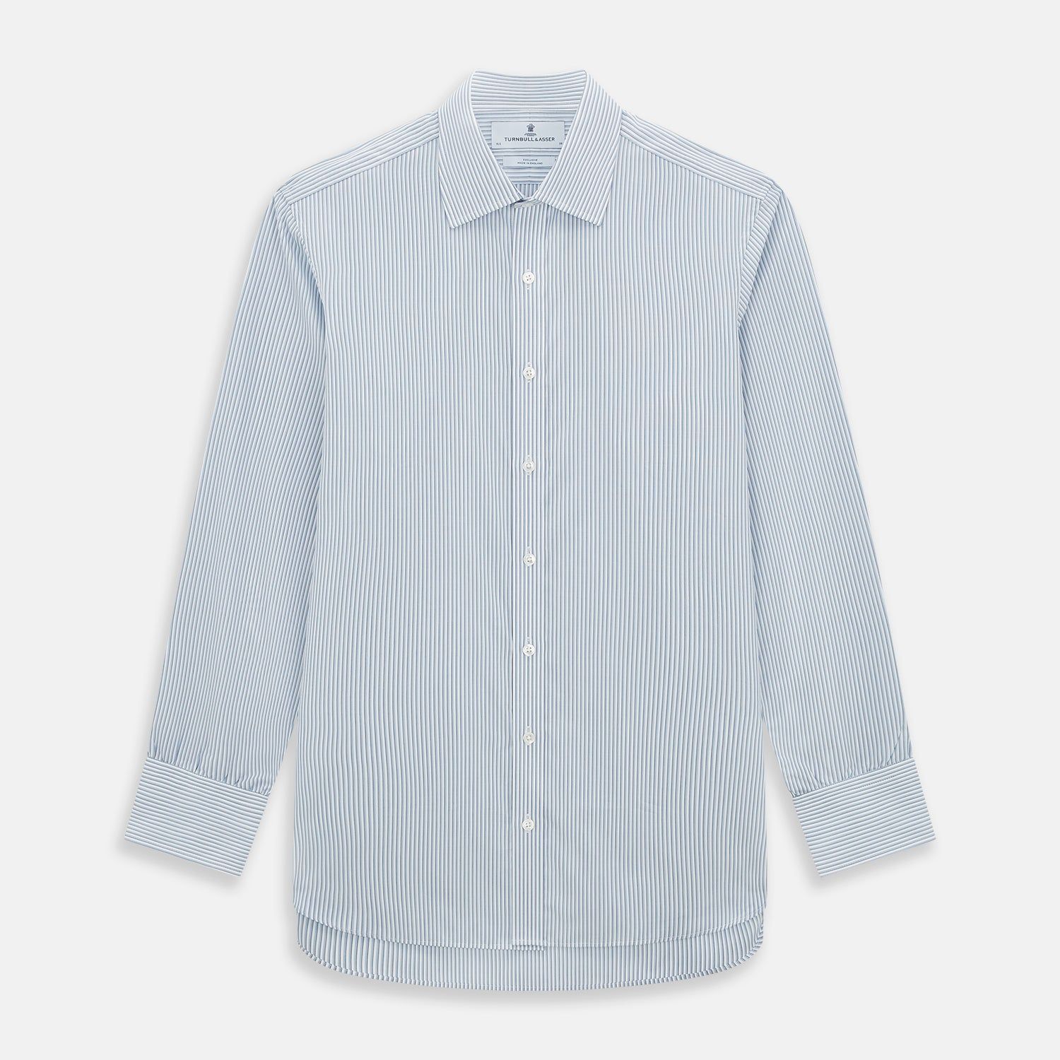 Sky Blue Shadow Pinstripe Mayfair Shirt