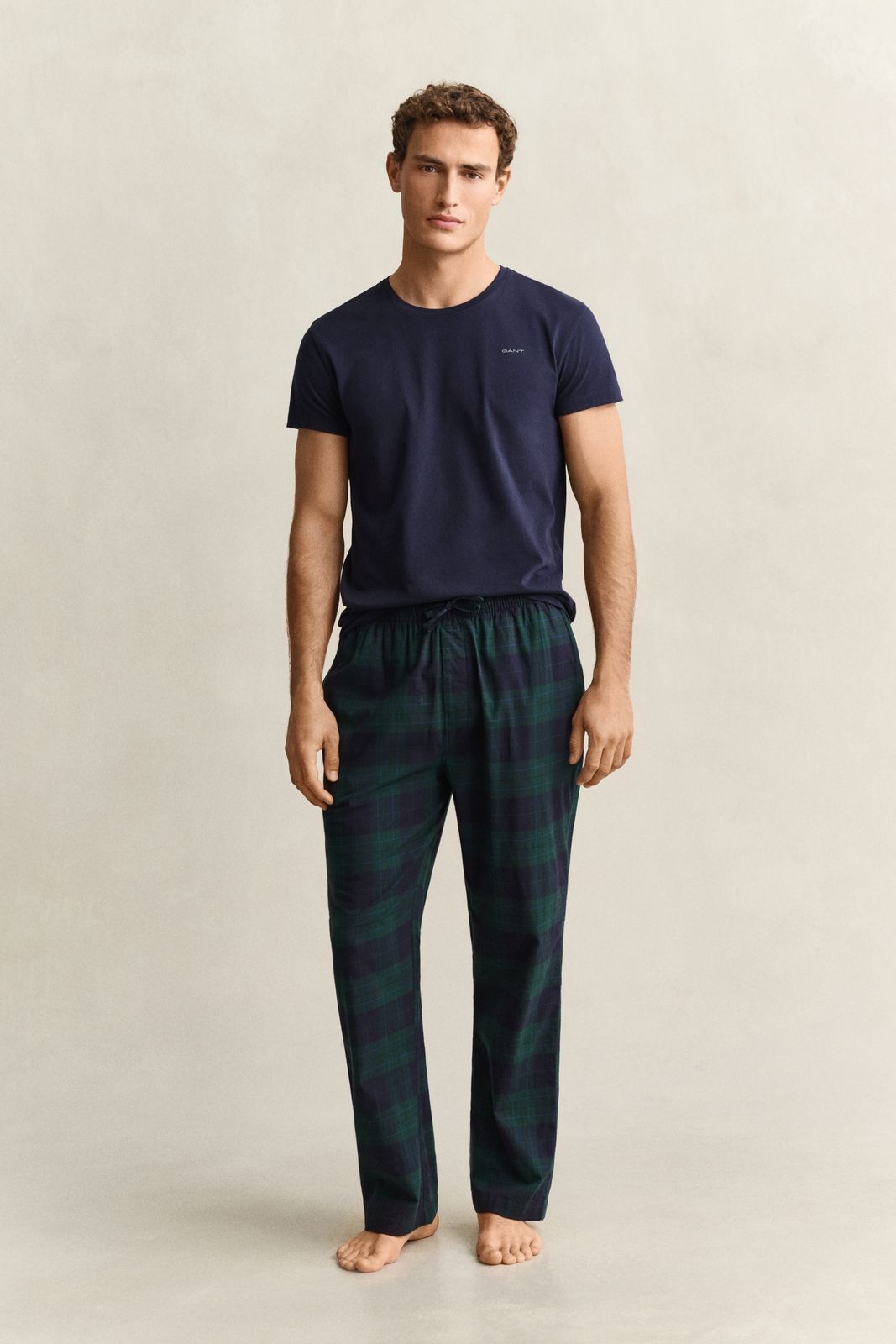 Checked Flannel Pajama Pants - TARTAN GREEN