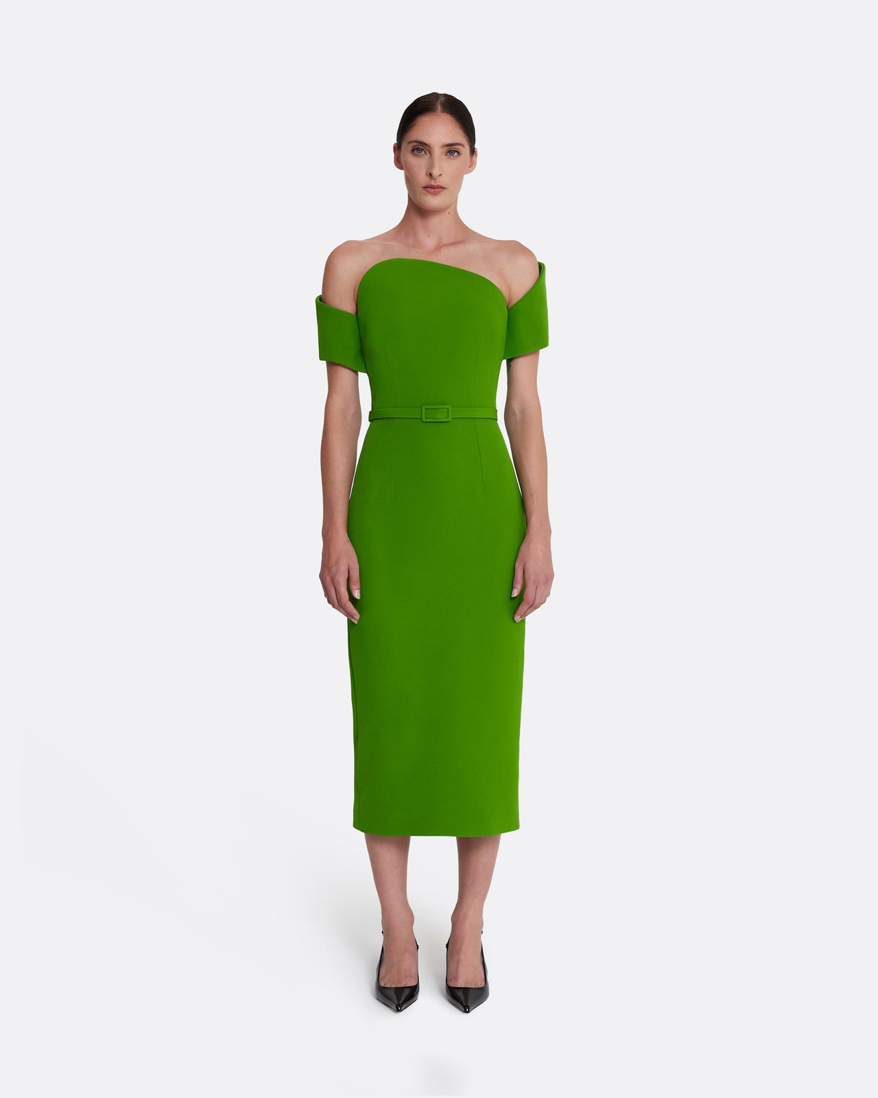 Raffaella Midi Dress in Verdant Green