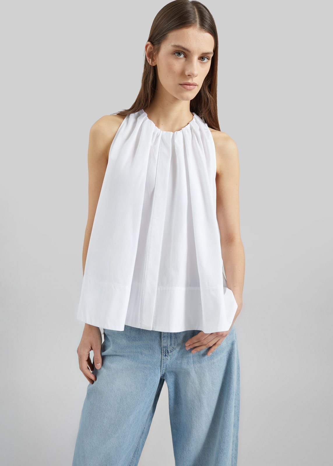 CO Gathered Tunic Shirt - White