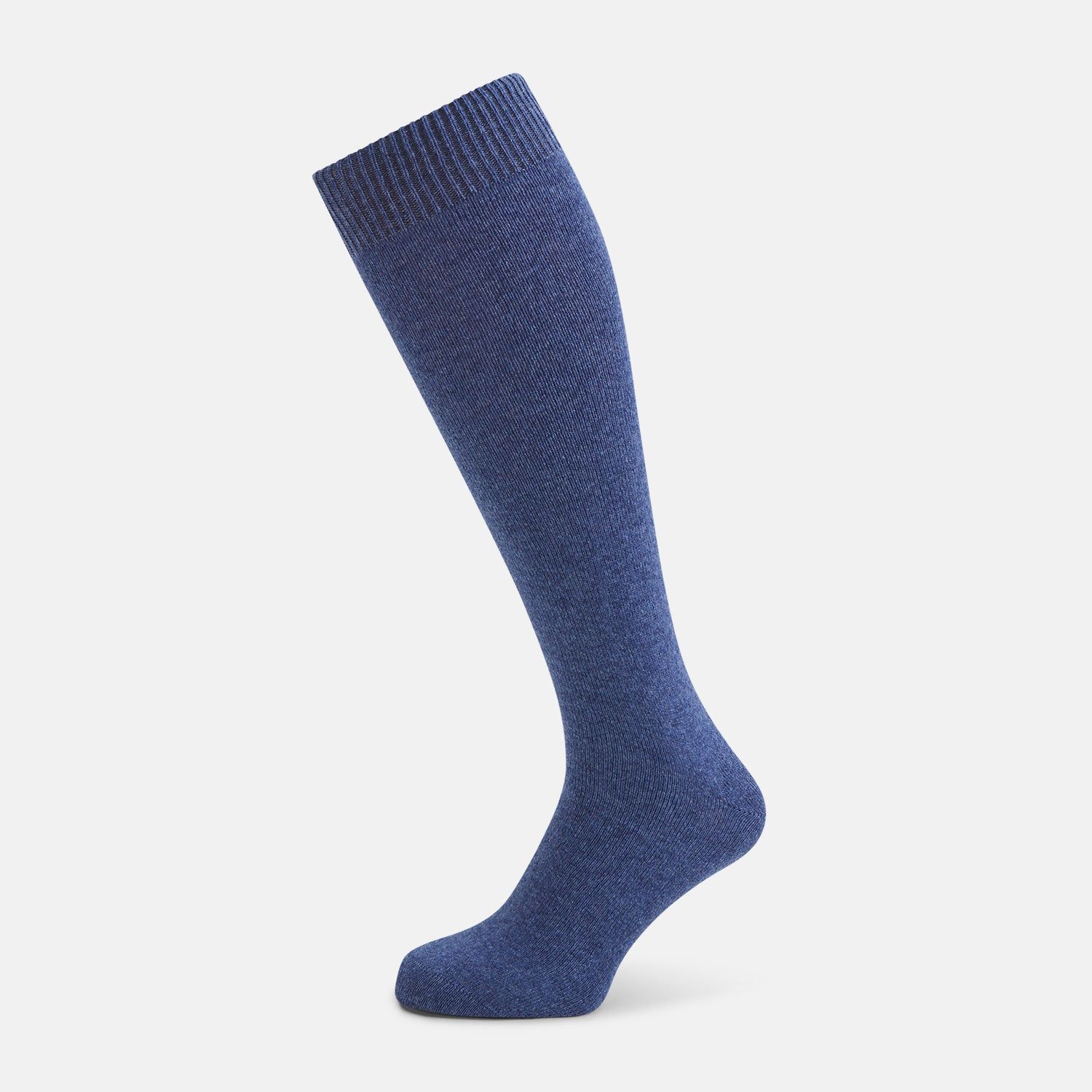 Azzurro Melange Cashmere Long Socks