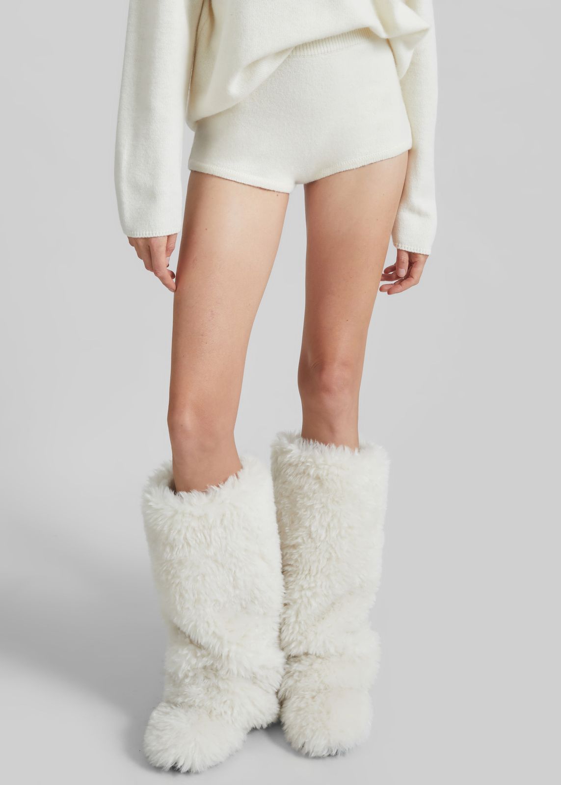 Bresica Knit Hot Pants - Ivory