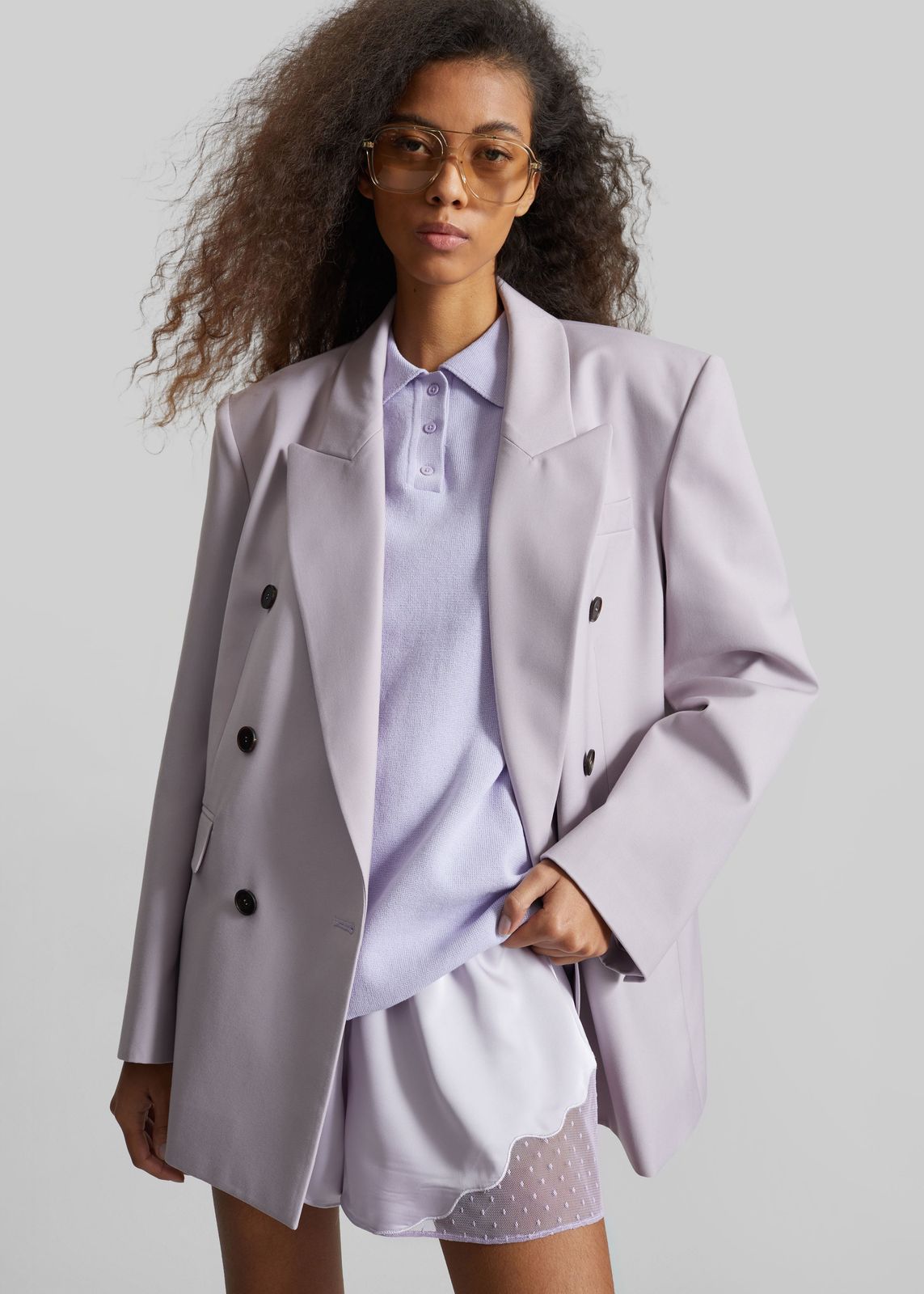 Bielsa Double Breasted Blazer - Lavender