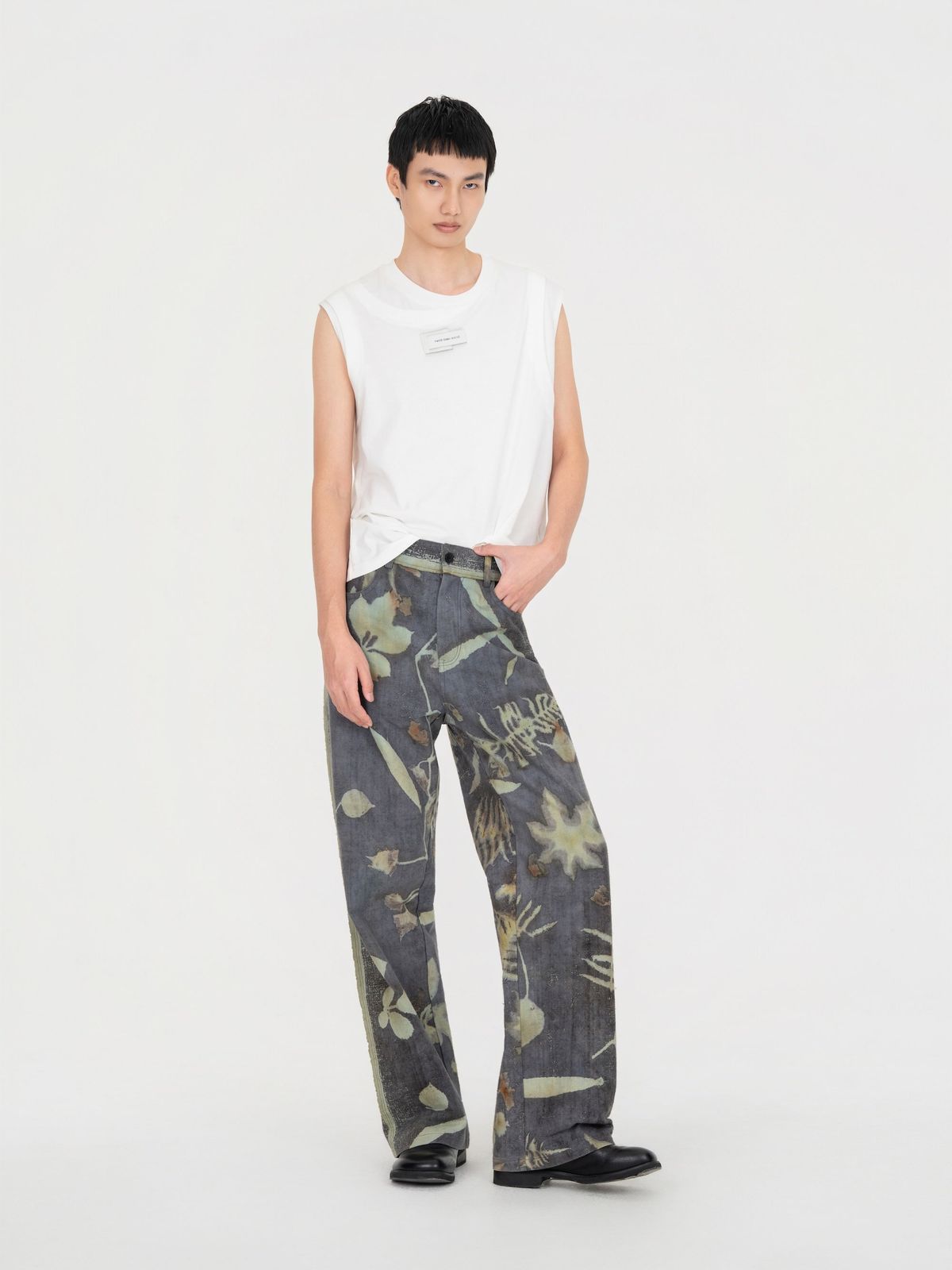 PLANT DYED TROUSERS IN ANTIQUE FABRIC