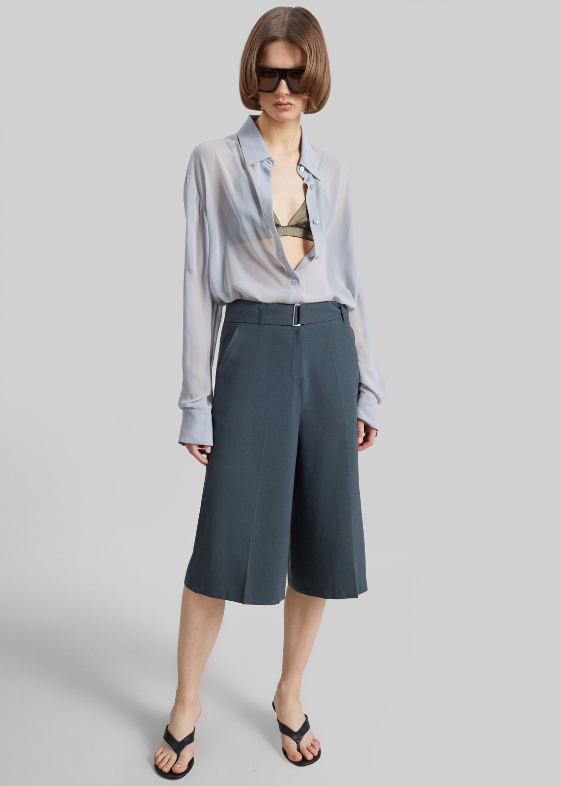 Lioni Tailored Bermuda Shorts - Deep Teal