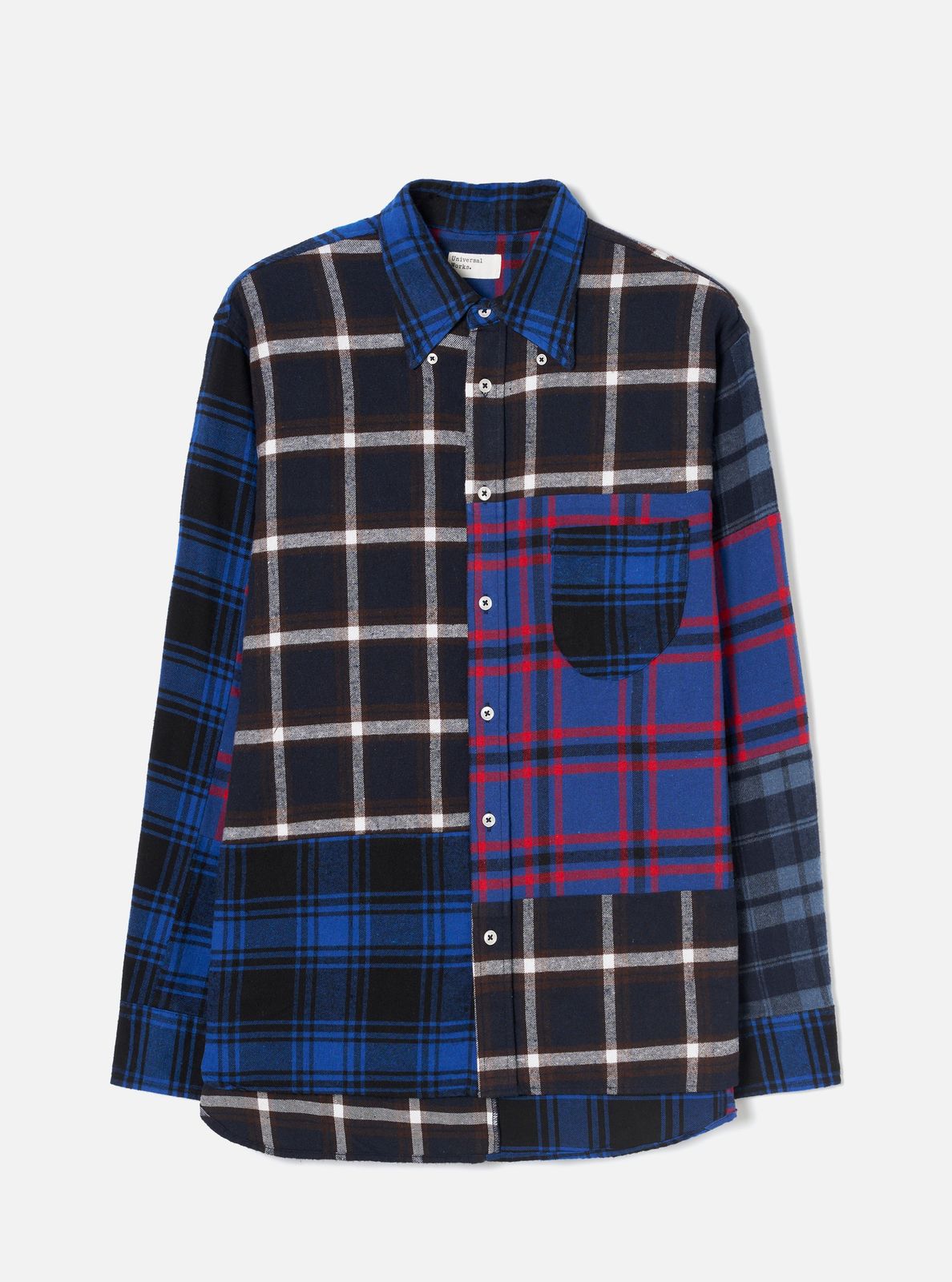 Blue Patchwork Checks Lazy Day Shirt