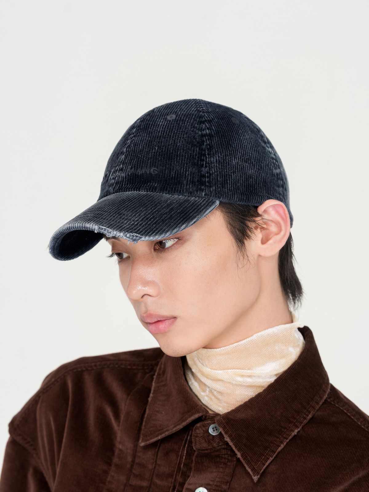 BLUE WASHED CORDUROY BASEBALL CAP