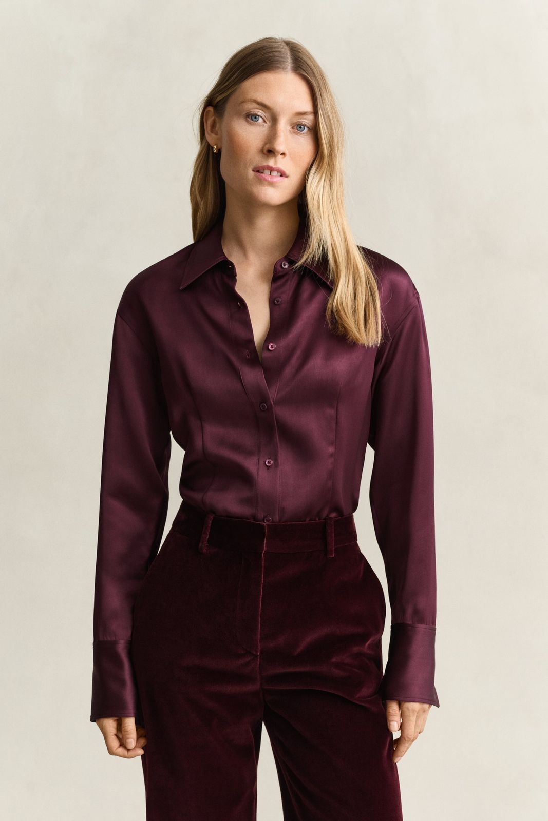 Slim Shirt - DARKENED WINE