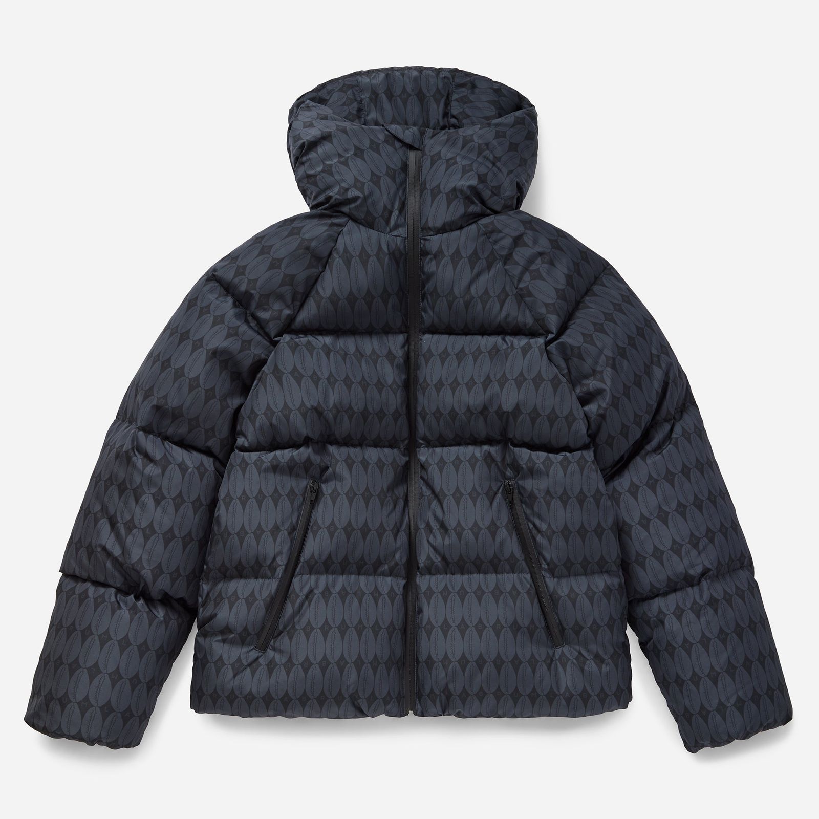 Dark Grey Monogram Puffer Jacket