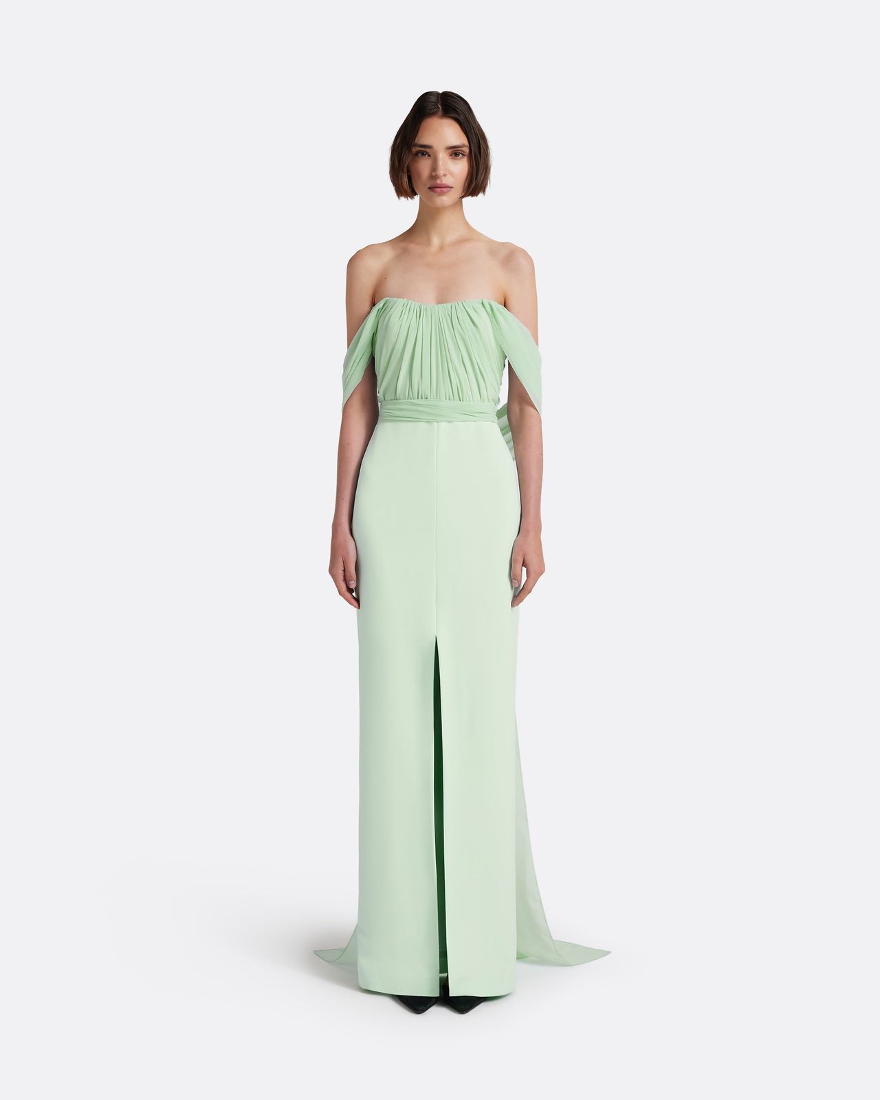 Iselle Dress Long in Sea Glass