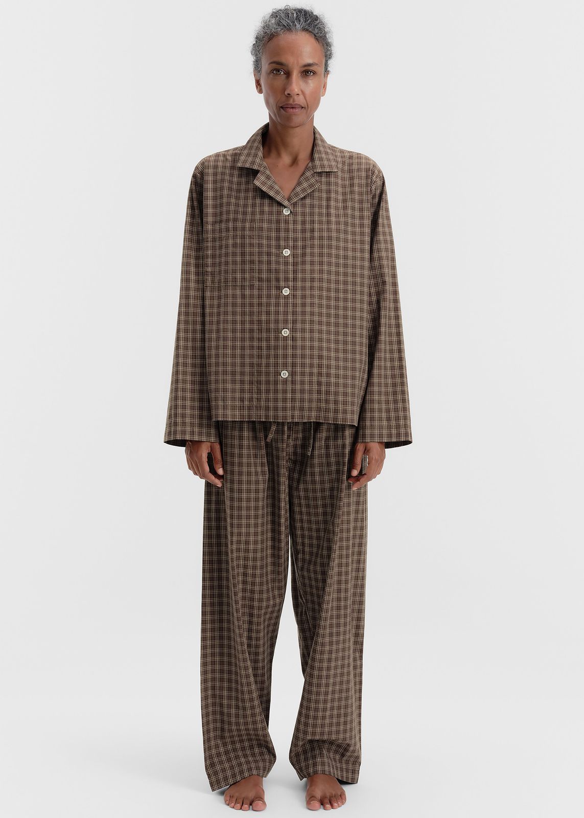 Tekla Fine Twill Pants - Serra Checks