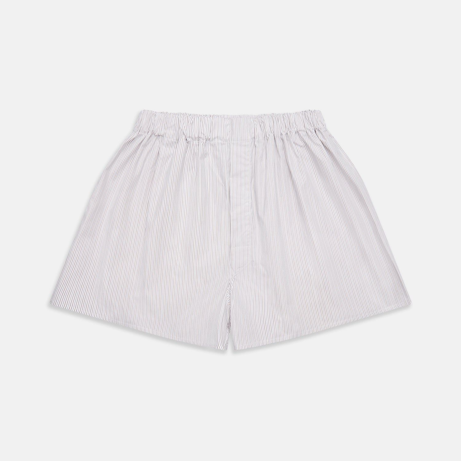 Beige Stripe Cotton Godfrey Boxers