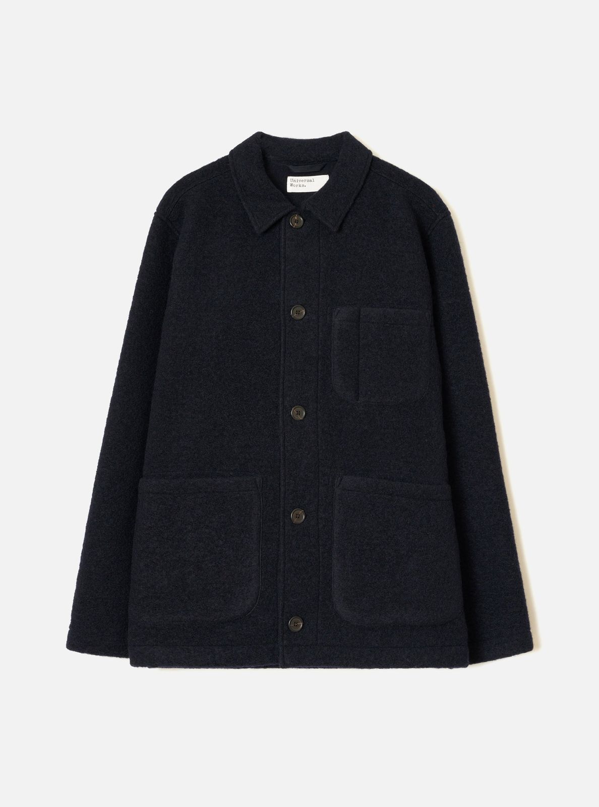 Navy Wool Fleece Field Jacket