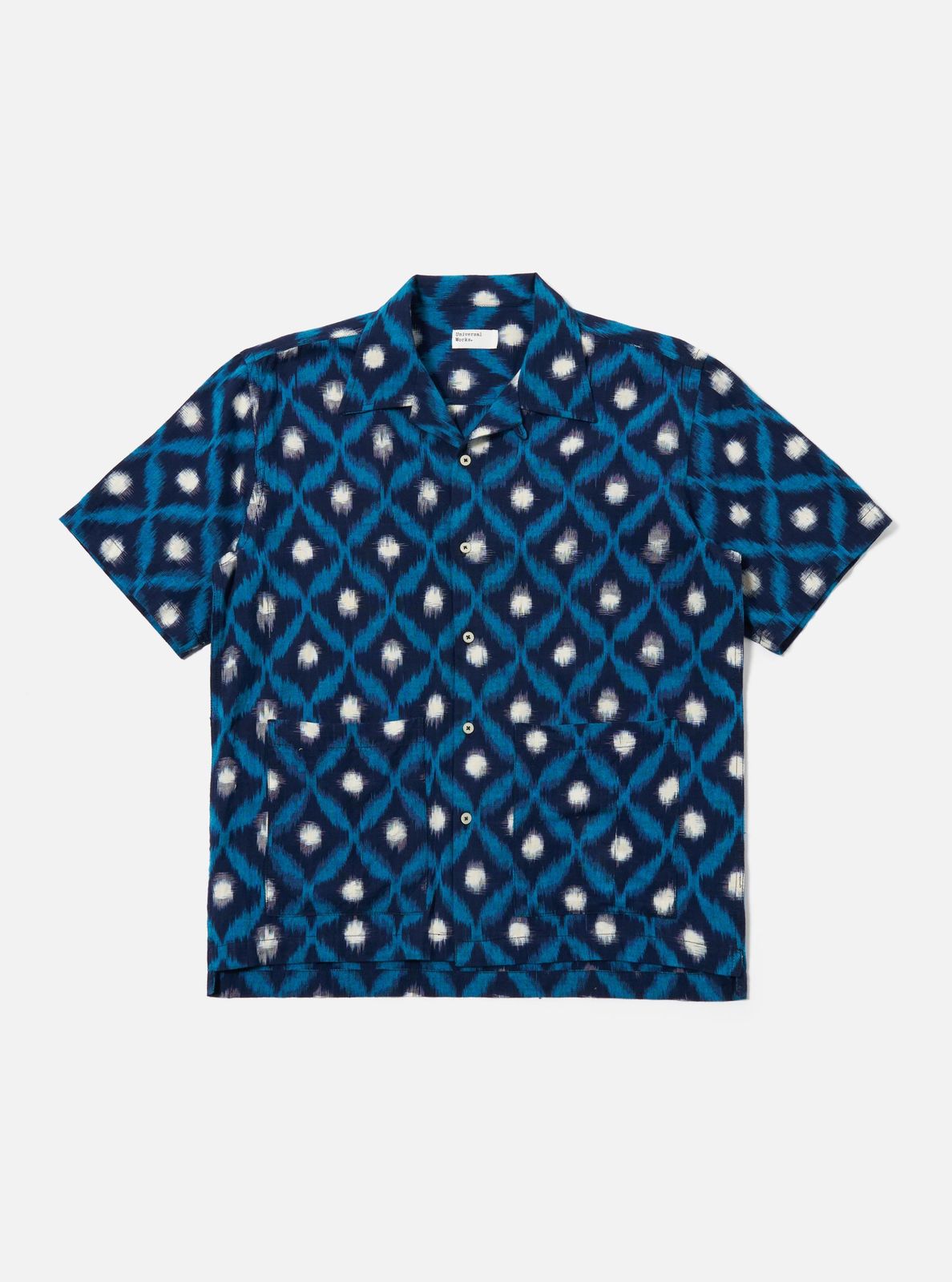 Indigo Diamond Ikat Deck Shirt