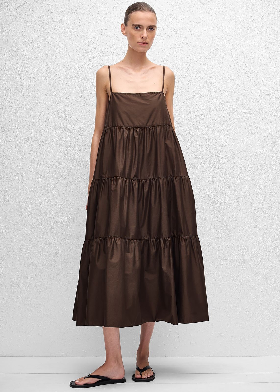 Matteau Tiered Sundress - Chocolate