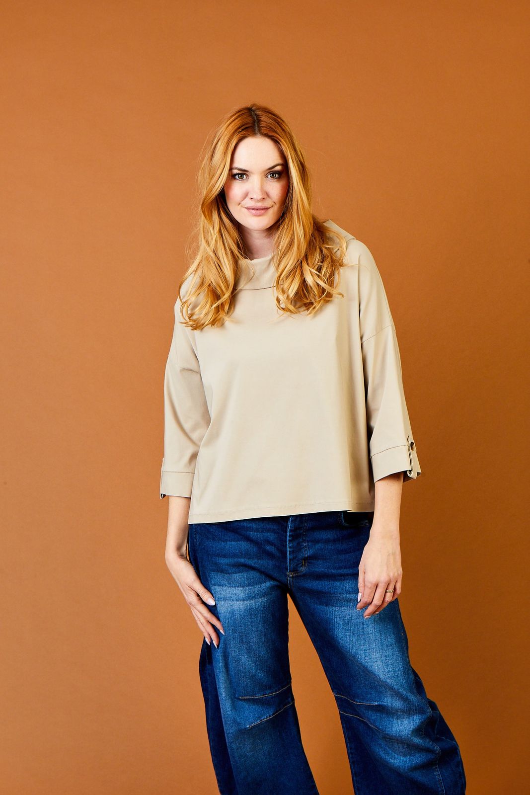 Yalinda Stretch Bengaline Audrey Style Top