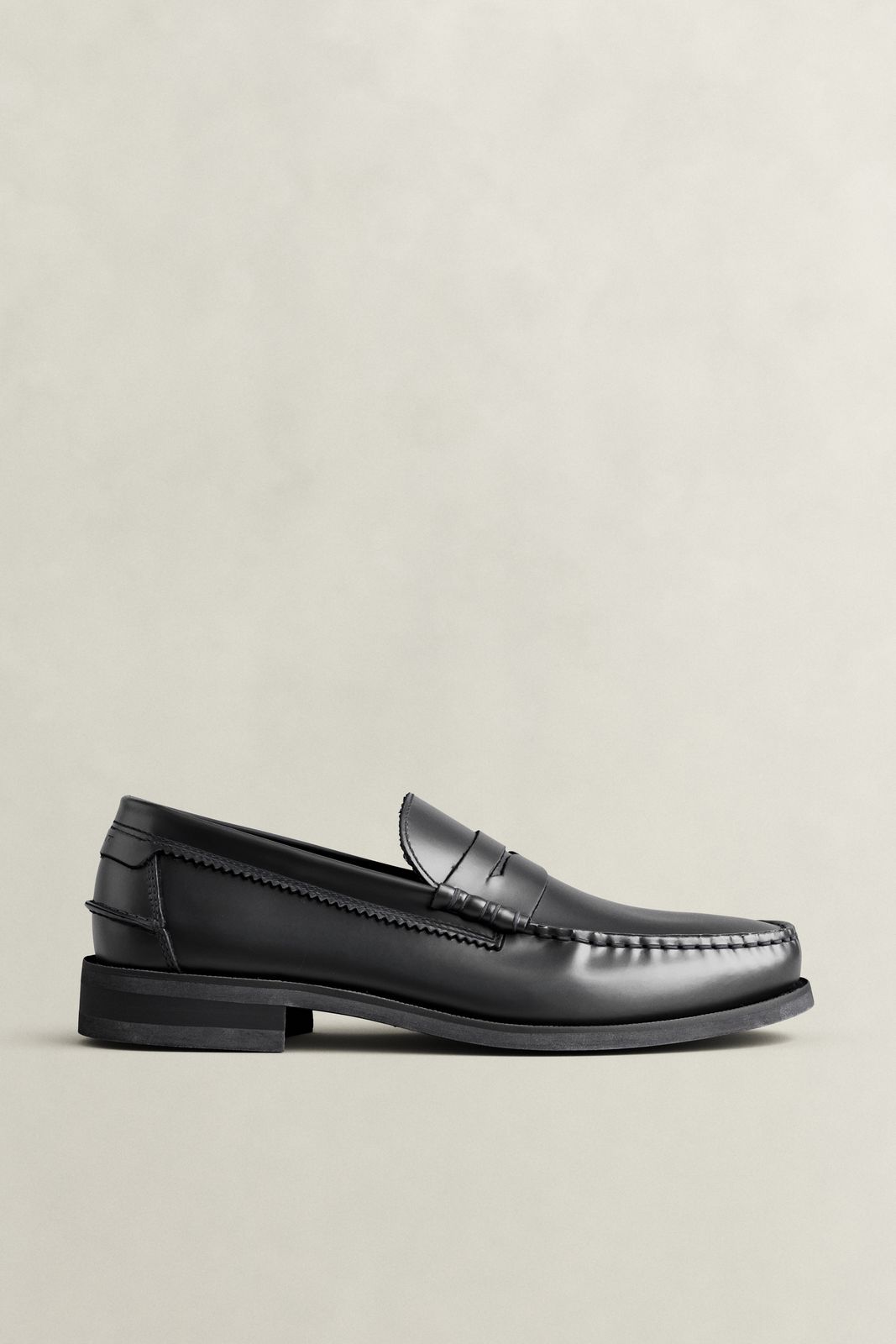 Lenkoxx Leather Loafers - BLACK