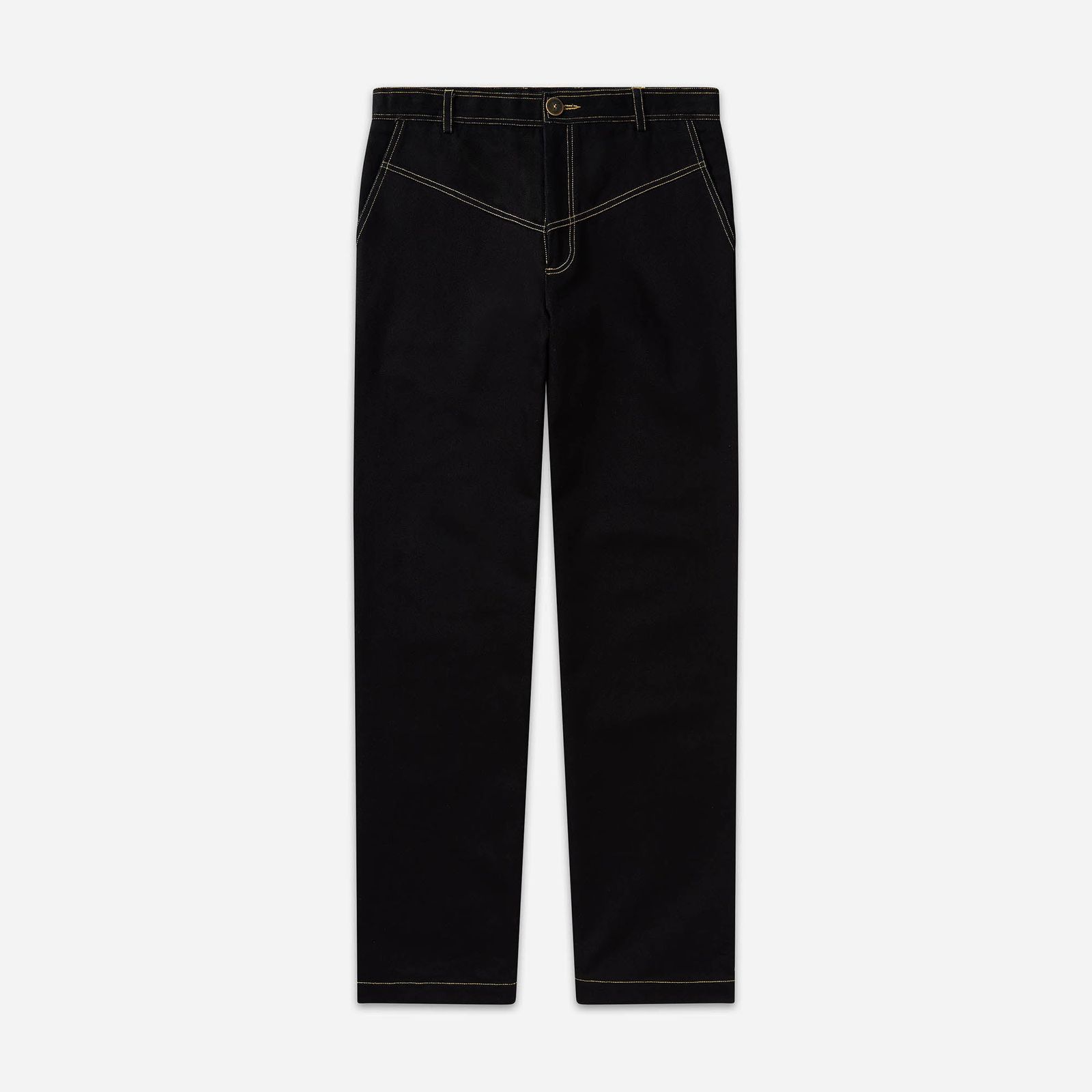 Black Monogram Embroidered Denim Jeans