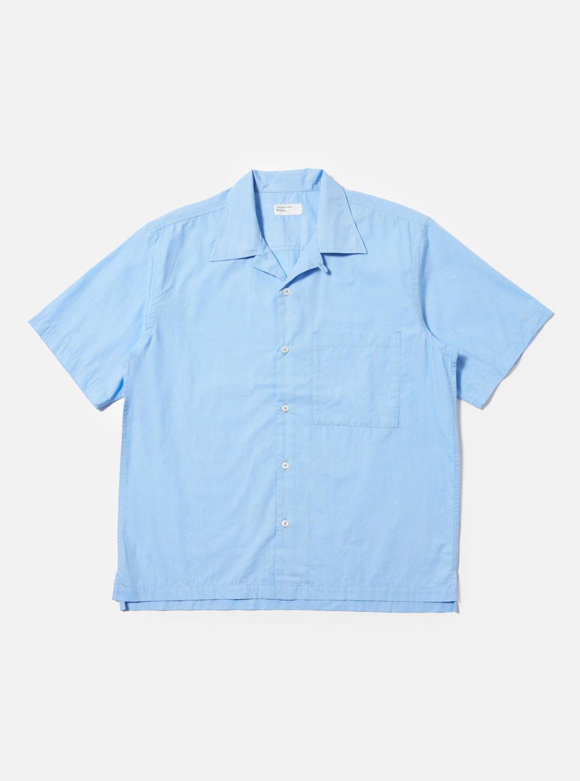 Pale Blue Broadcloth Camp Shirt