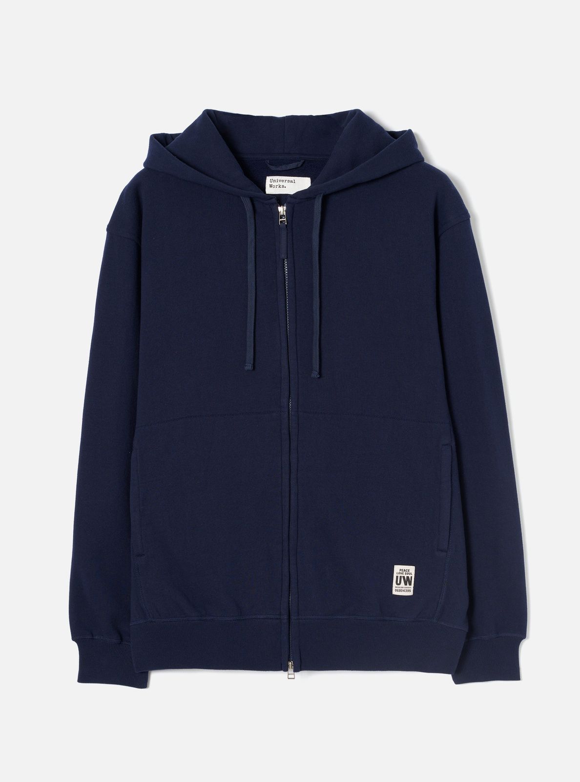 Navy Brush Back Sweat Core Hoody