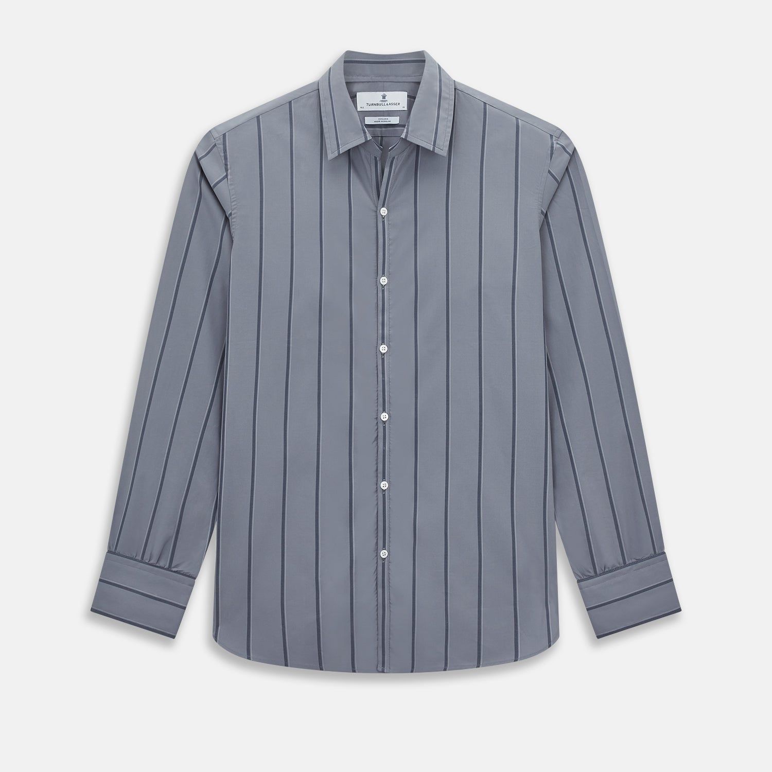 Grey Track Stripe Windsor Shirt