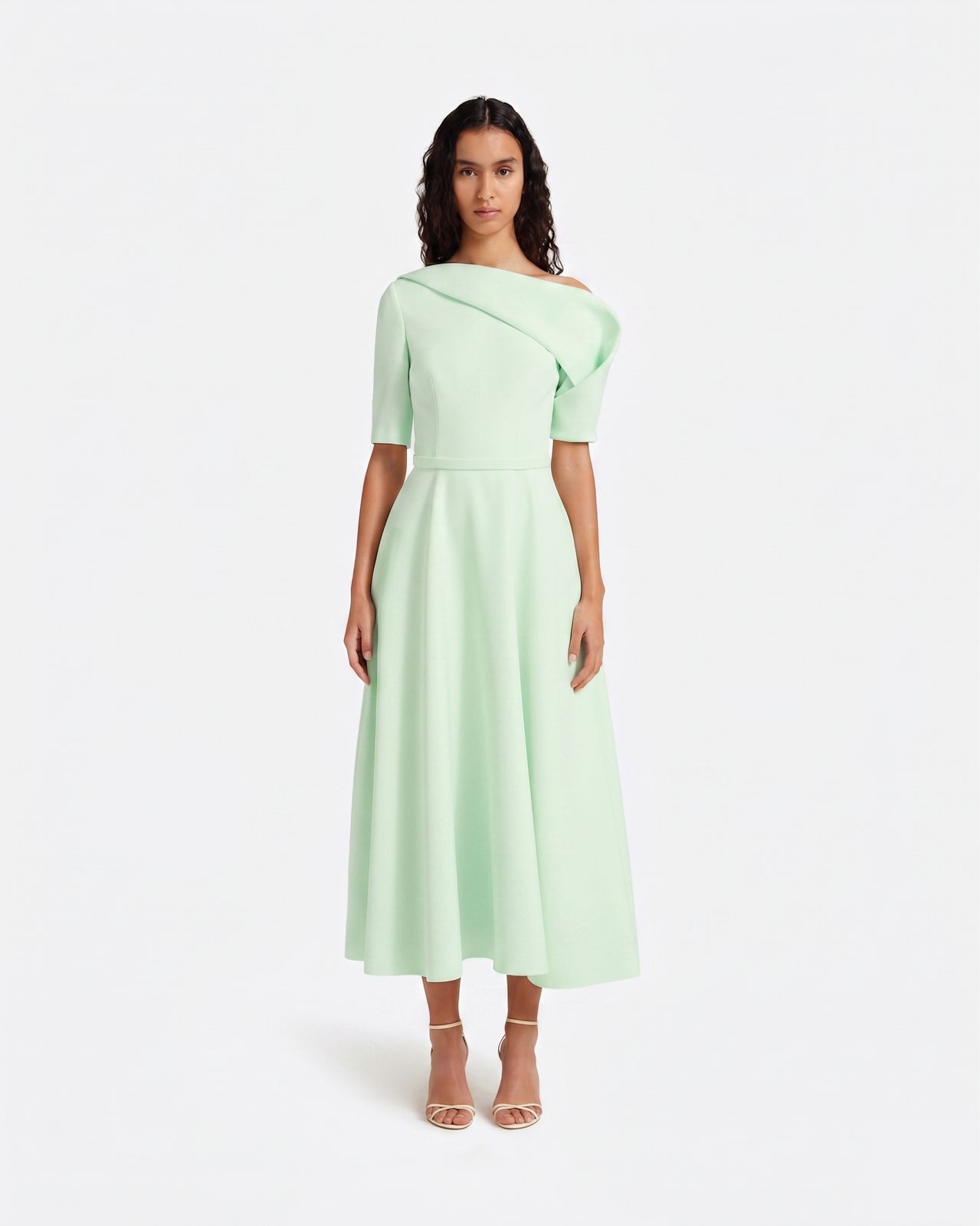 Melinda Midi Dress in Sea Glass