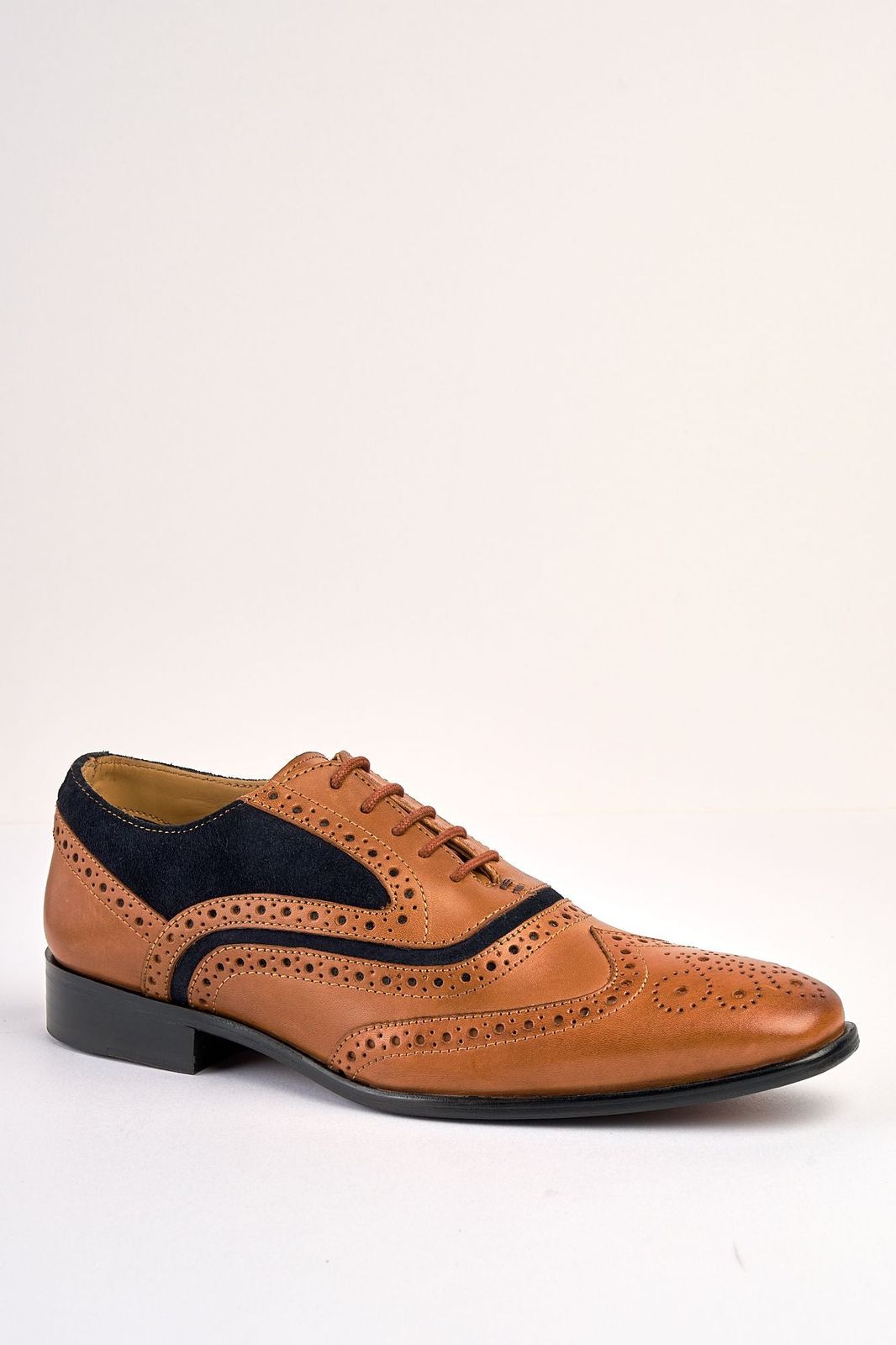 Gianni Tan Navy Brouge