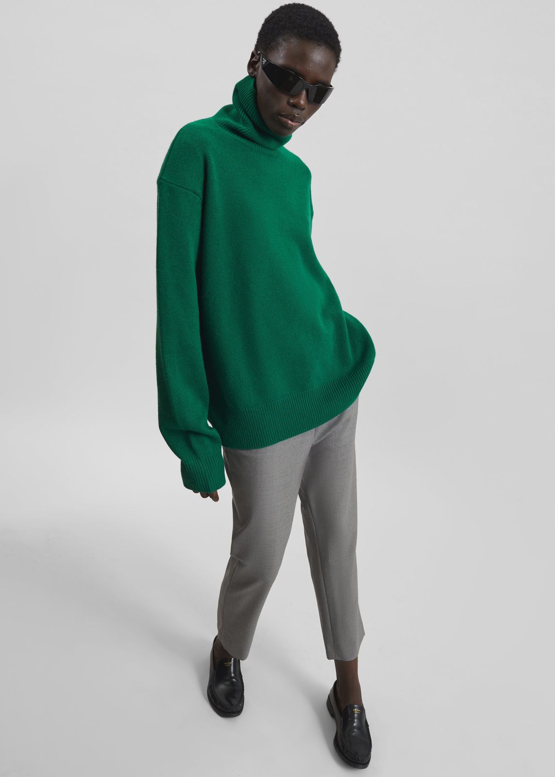 Gala Padded Knit Turtleneck - Forest Green