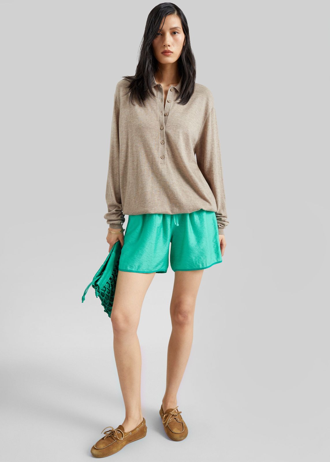 Coria Boxer Shorts - Green Stripe