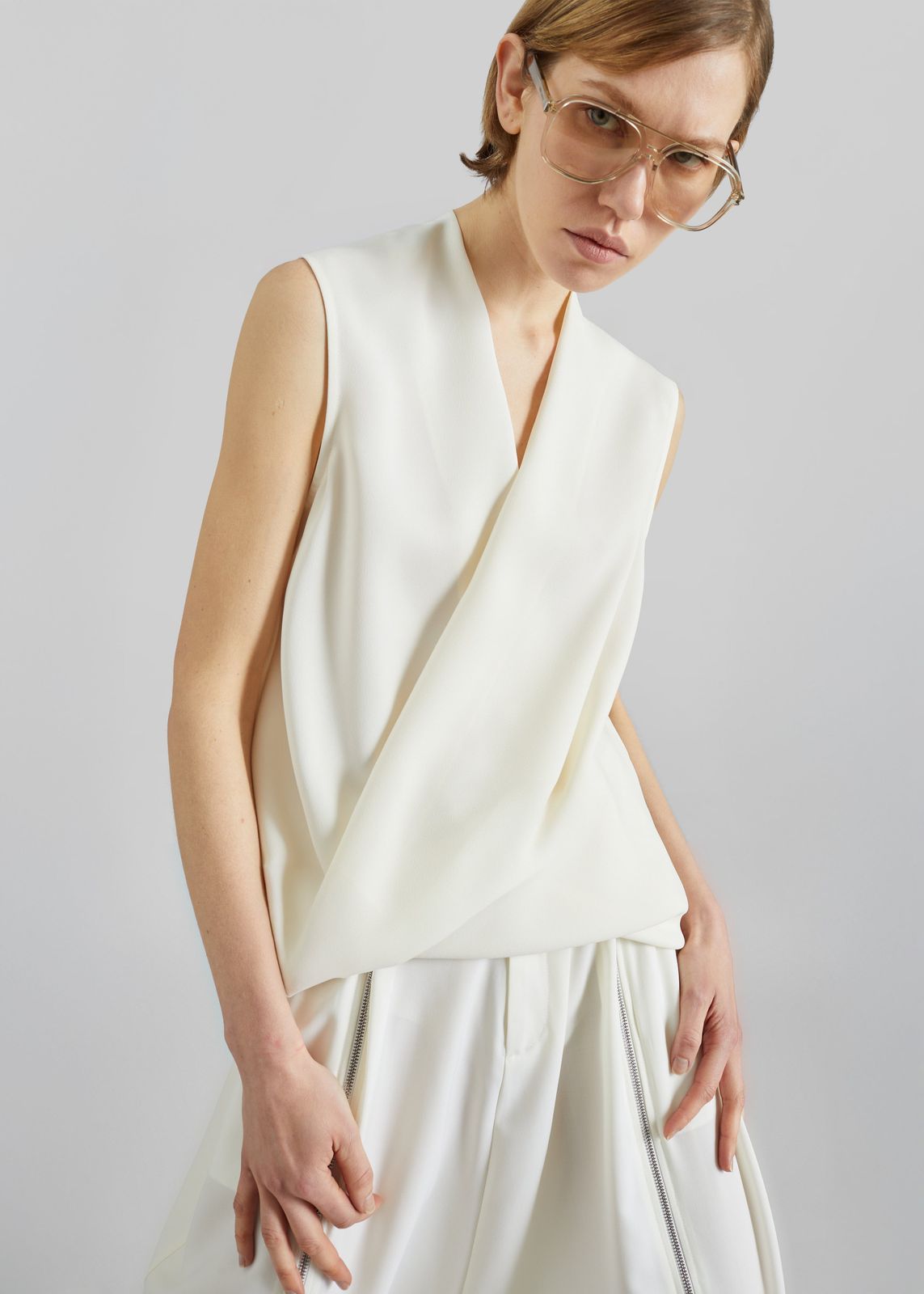 Beaufille Lewis Sleeveless Blouse - Porcelain