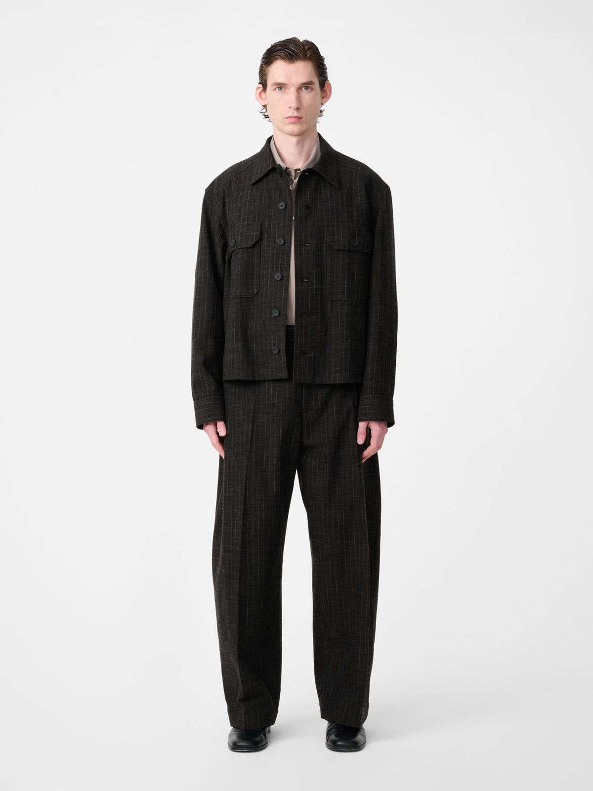 Vital Belted Pant In Peat Stripe