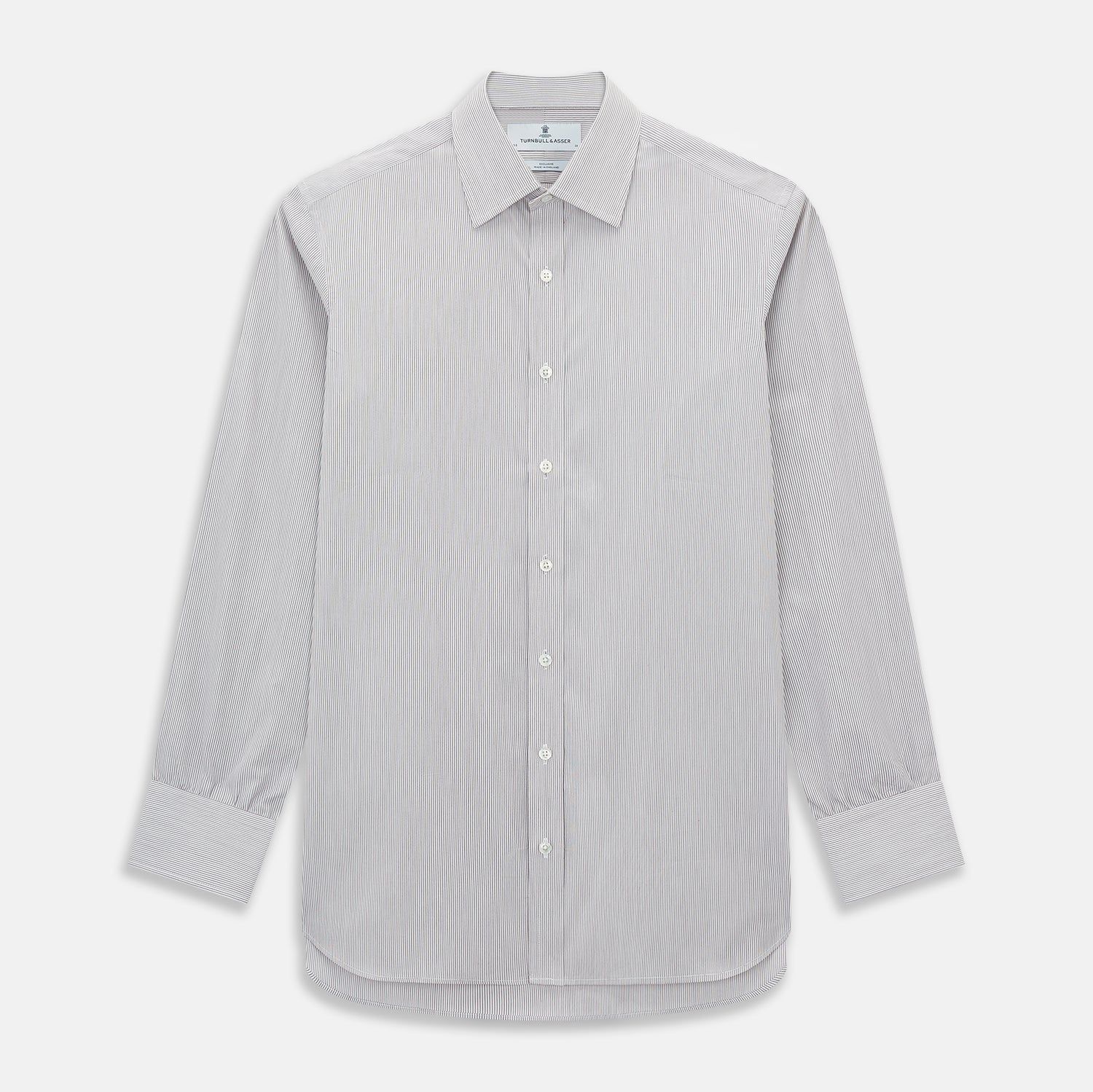 Brown Ripple Double Pinstripe Mayfair Shirt