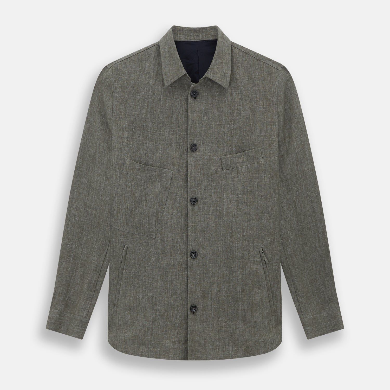 Olive Linen Holland Shacket