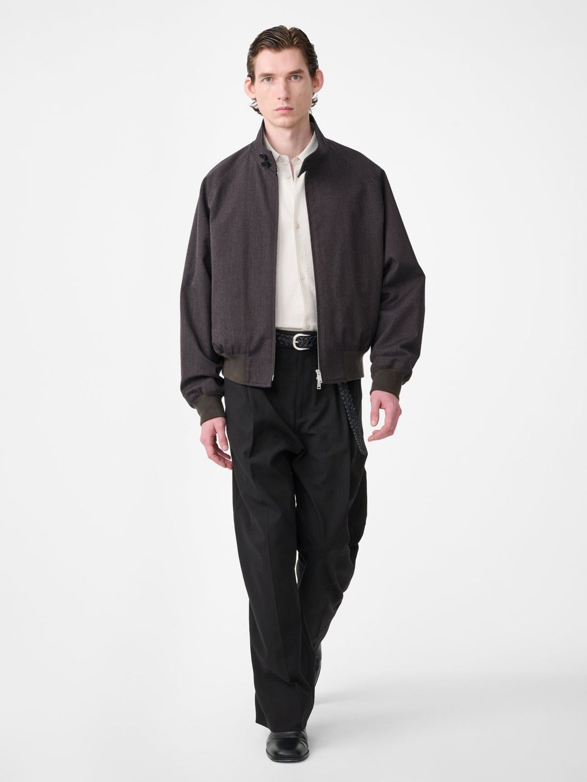 Over Jacket In Brown Marl