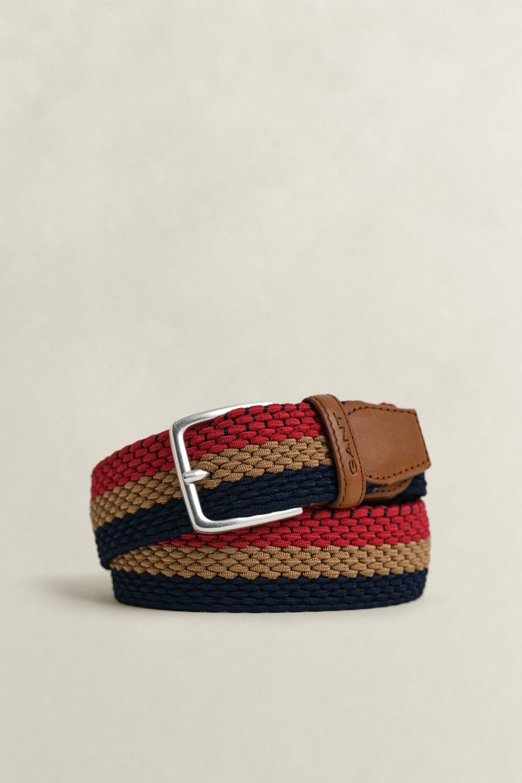 Braided Striped Belt - EVENING BLUE