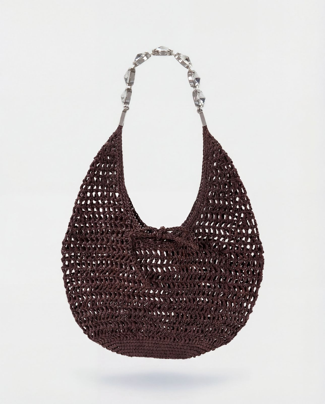 Brown Crochet Tote Bag