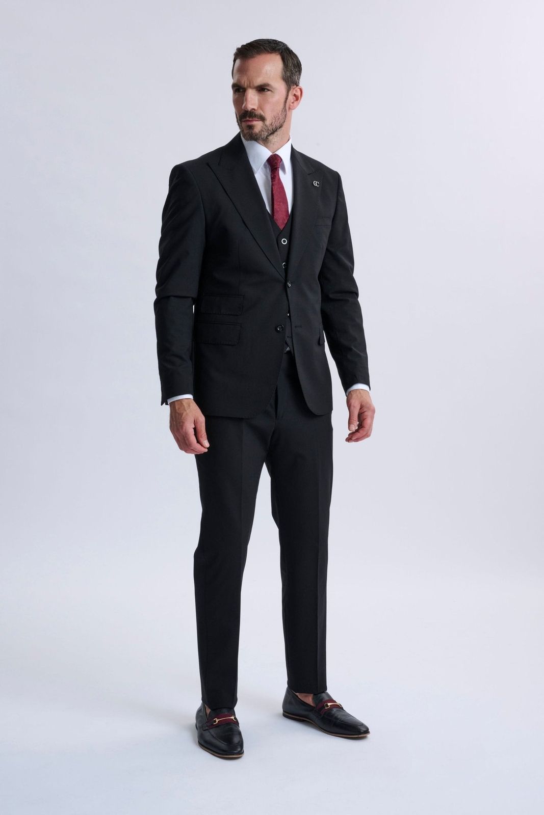 Amedeo 3-piece Black Suit